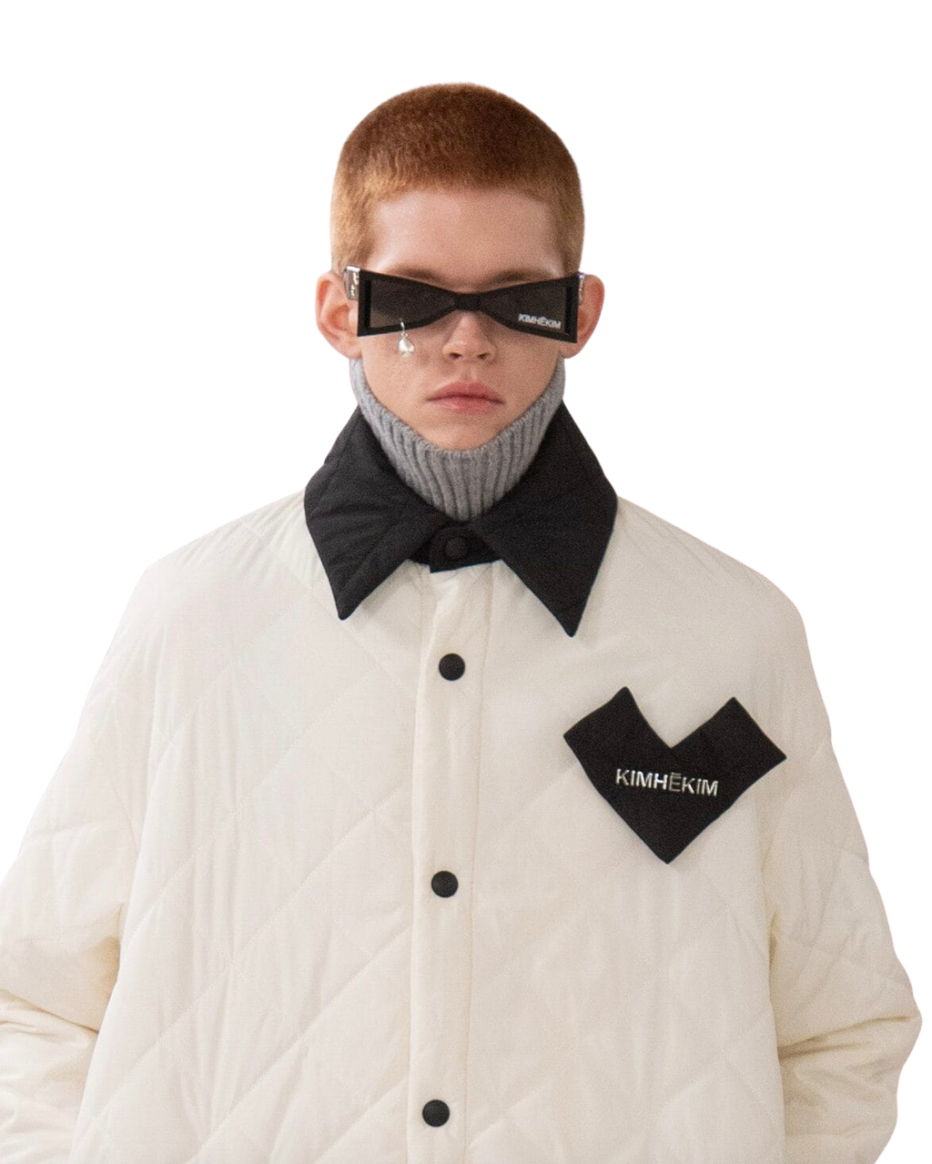 Kimhe Kim - Bi-Color Quilted Jacket (Ivory/Black) product image 2 | TRAB K-Fashion Australia