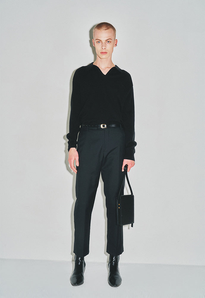 Tonywack - High Count Whole Garment Saddle Neck Knit (Black) product image 3 | TRAB K-Fashion Australia