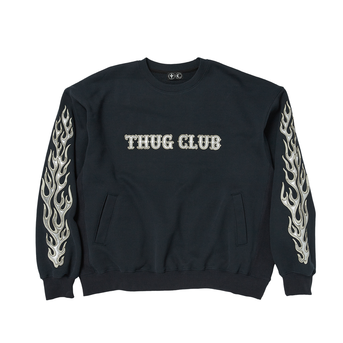 Thug Club - Leather Flame Sweatshirt (Navy) product image 1 | TRAB K-Fashion Australia