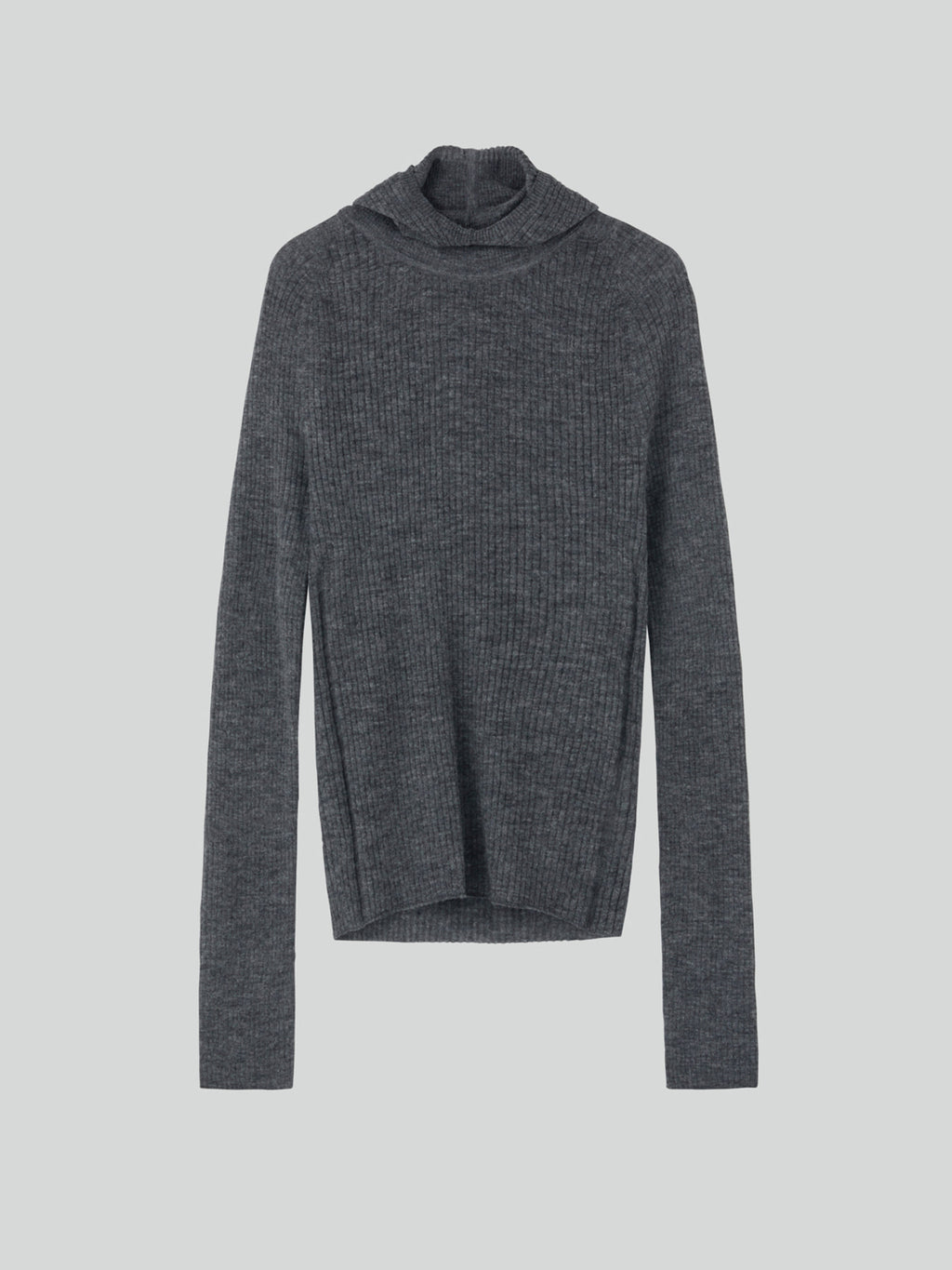 Recto - Slim Fit Balaclava Knit Top (Charcoal Grey) product image 7 | TRAB K-Fashion Australia