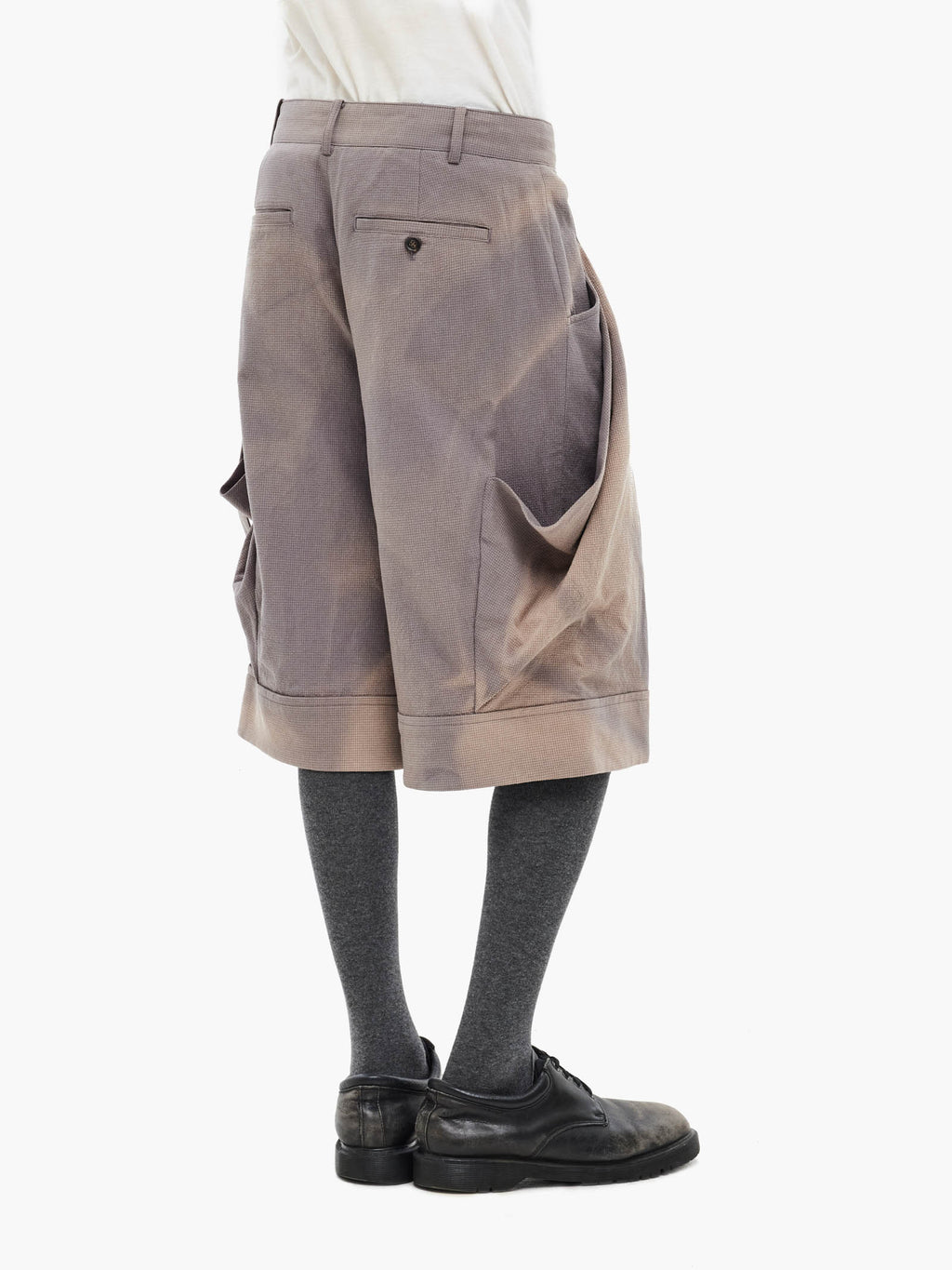Jiyong Kim - Sun-Bleached Layered Strap Half Trousers (Grey) product image 6 | TRAB K-Fashion Australia