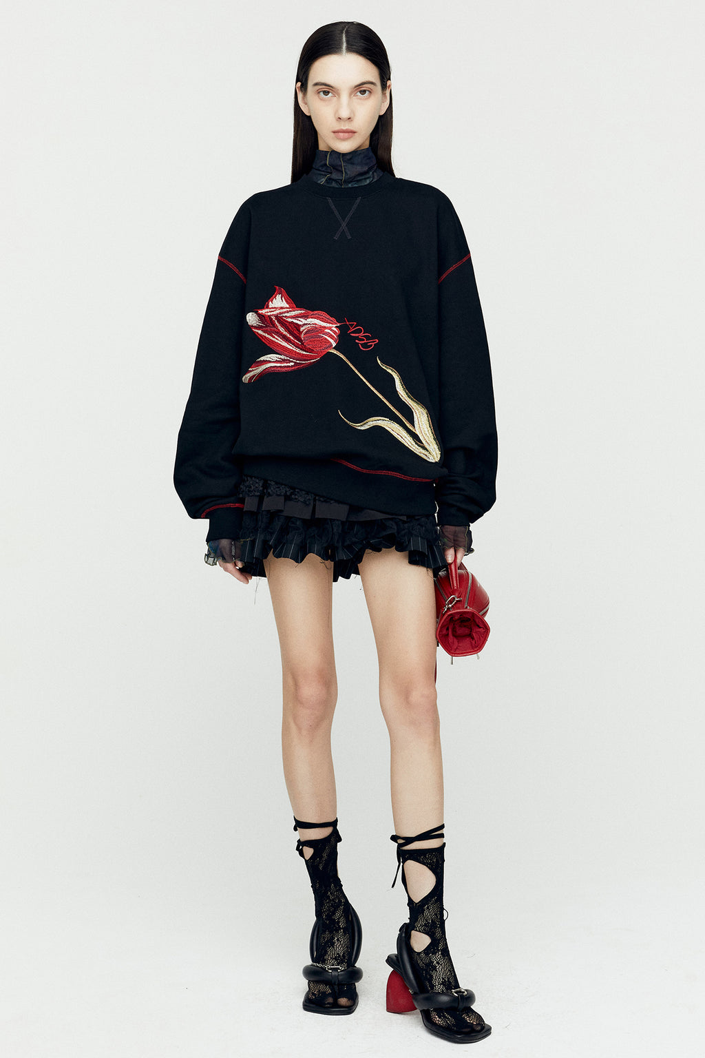 Andersson Bell - (essential) Adsb Fiore Sweatshirts (Grey) product image 6 | TRAB K-Fashion Australia