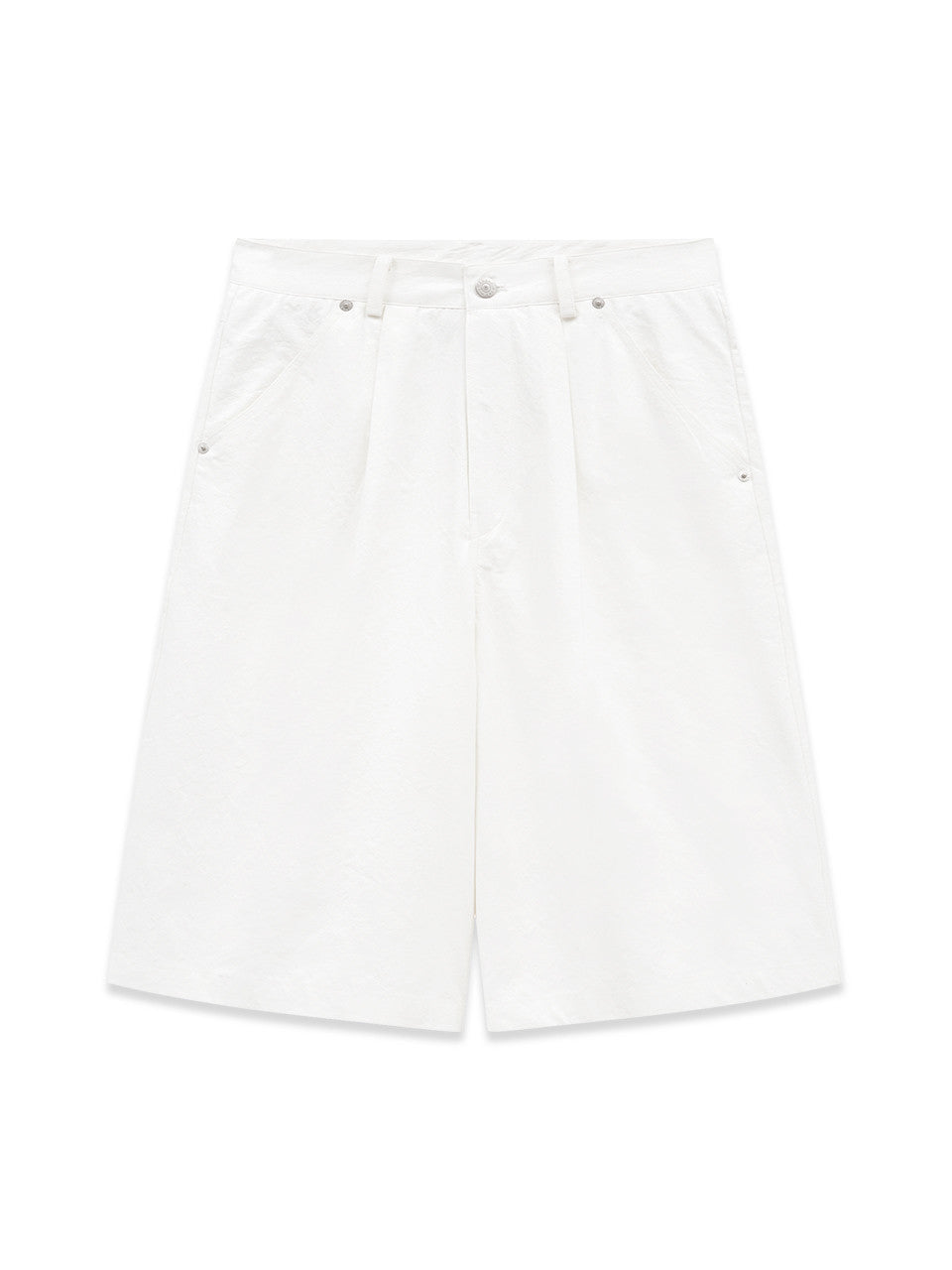 Margarin Fingers - Rivet Mixed Bermuda Pants (White) product image 2 | TRAB K-Fashion Australia