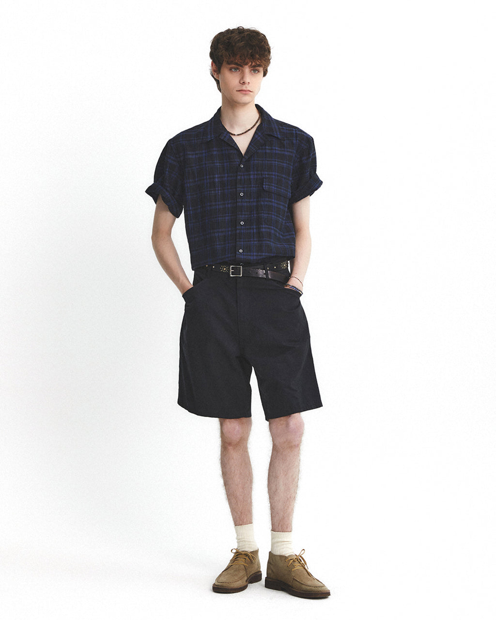 Eastlogue - Belted Shorts (Black Linen) product image 4 | TRAB K-Fashion Australia