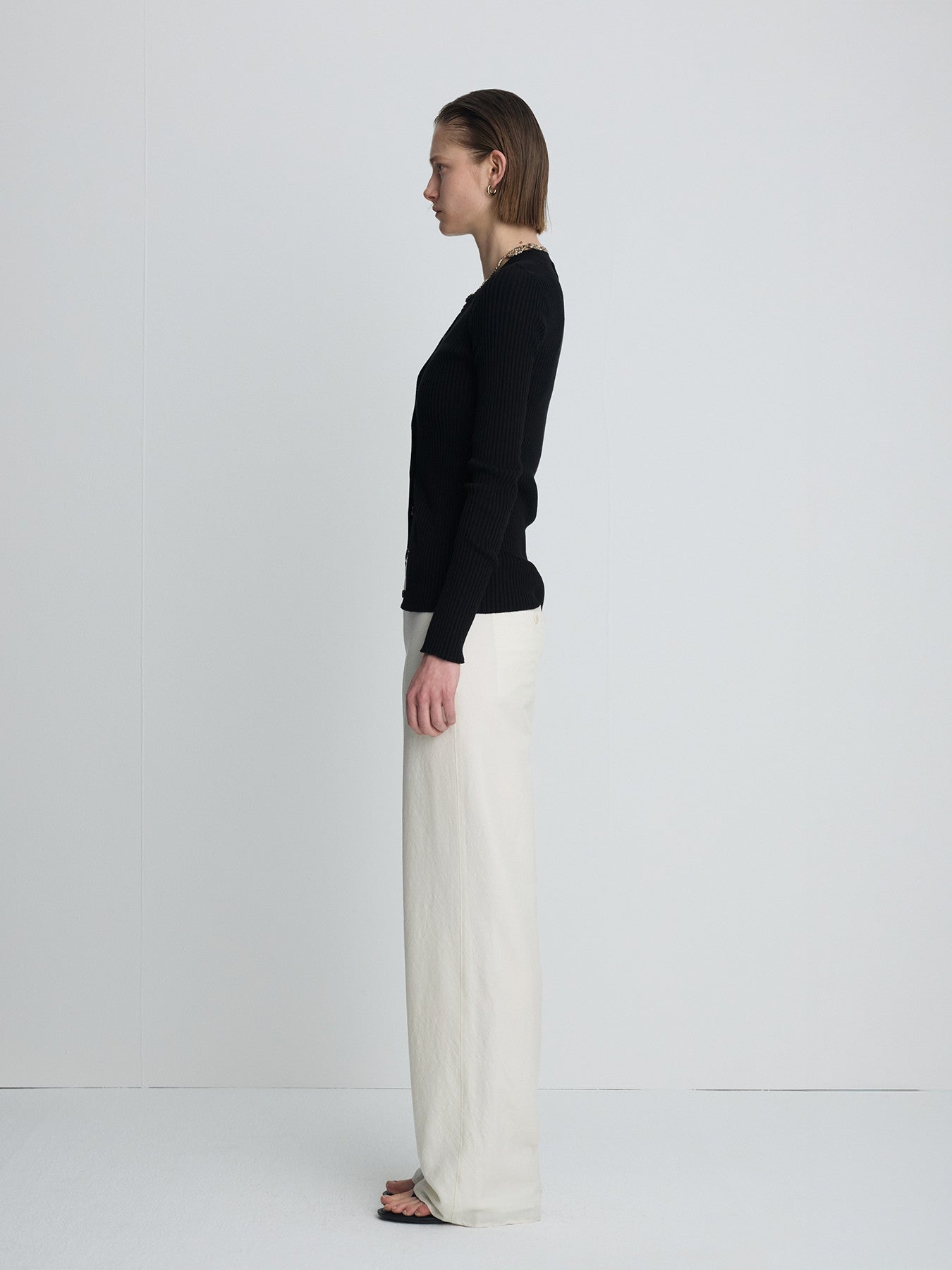 Tonywack - Silk Twill Lounge Pants (Ivory) product image 2 | TRAB K-Fashion Australia