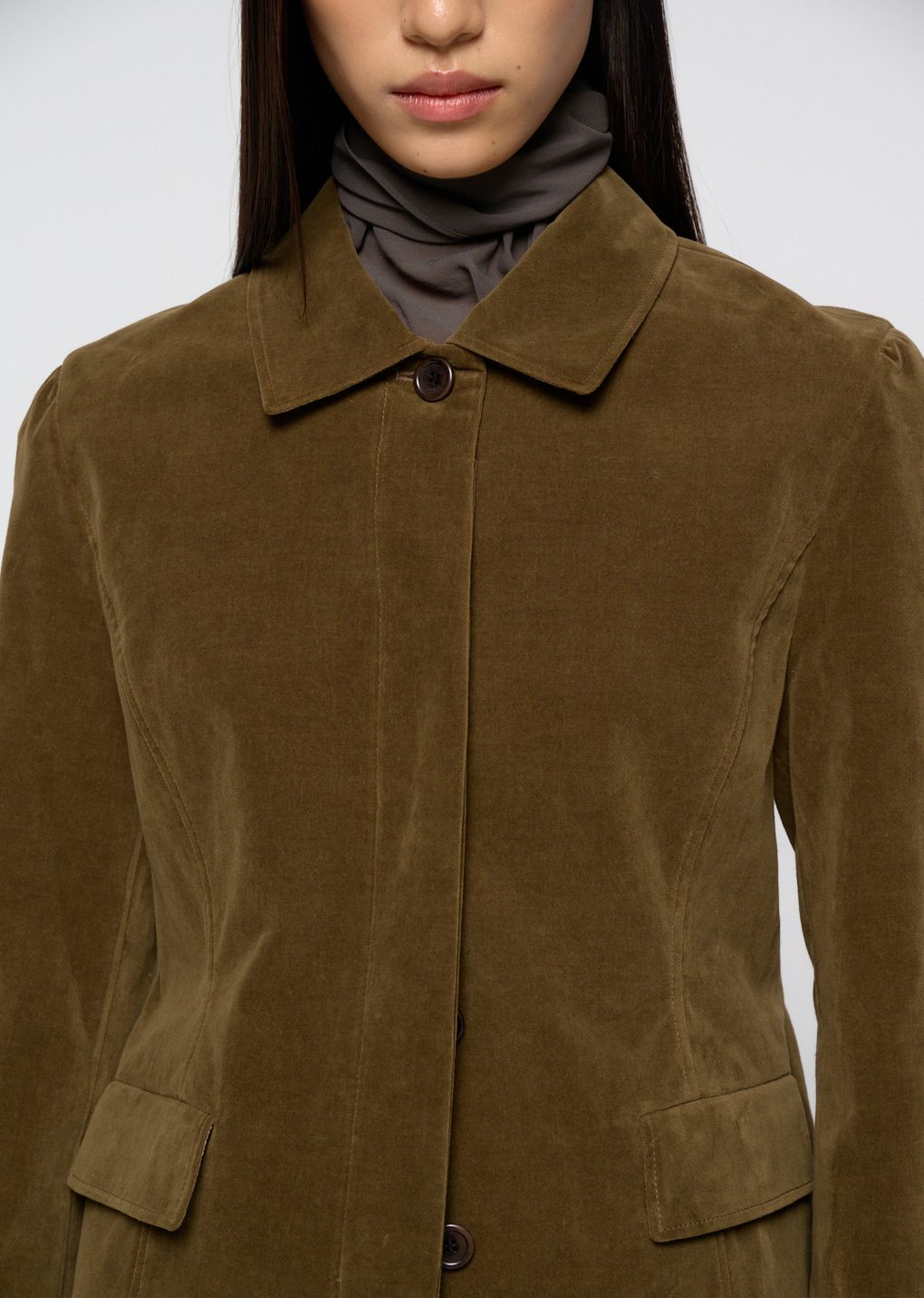 Amomento - Velvet jacket (Khaki) product image 6 | TRAB K-Fashion Australia