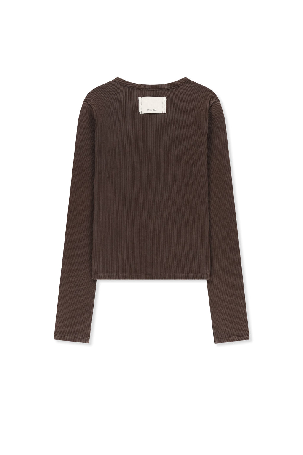 Matin Kim - Washed Rib Button Detail Top (Brown) product image 2 | TRAB K-Fashion Australia