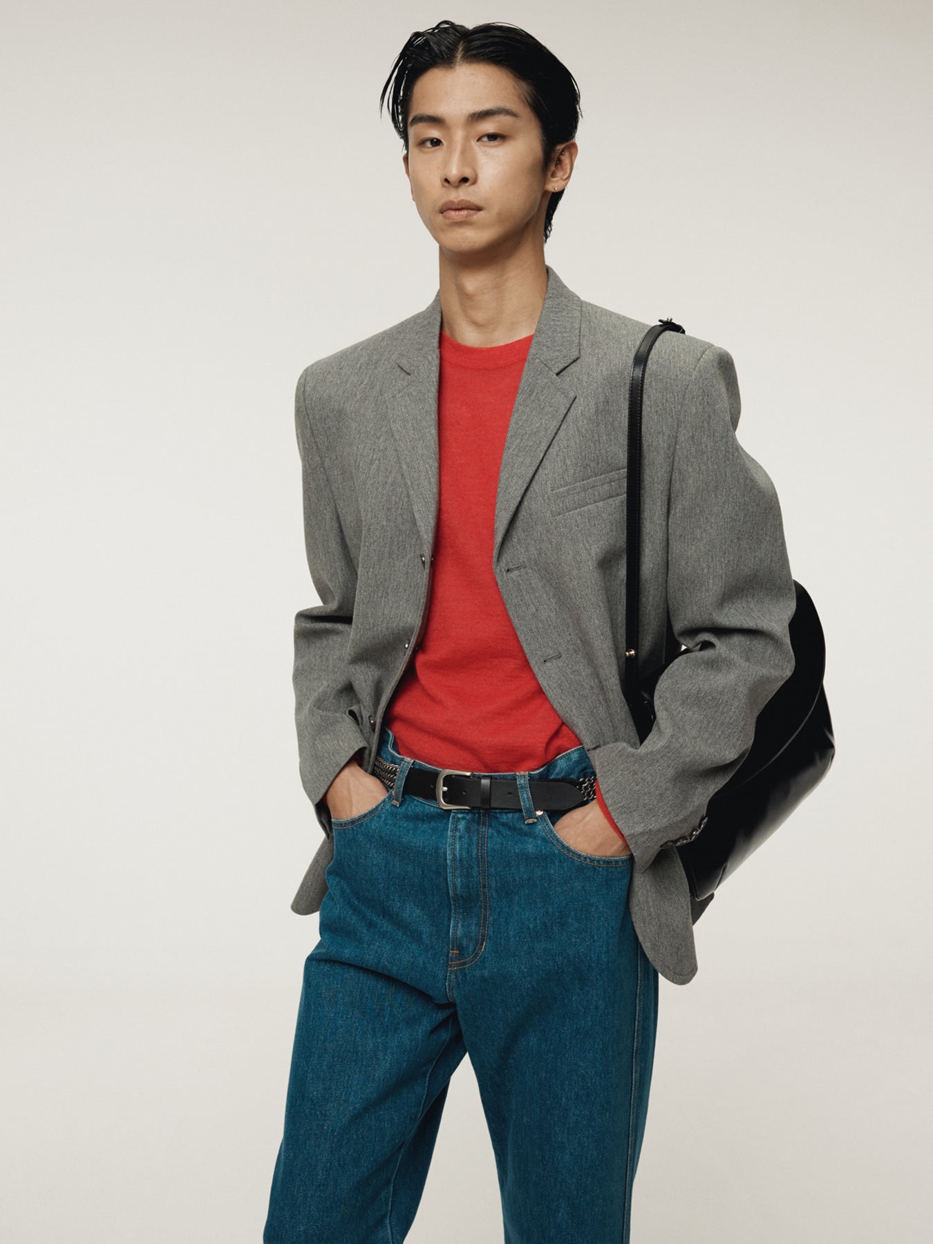 Recto - Quincy Wool Single Jacket (Melange Grey) product image 6 | TRAB K-Fashion Australia