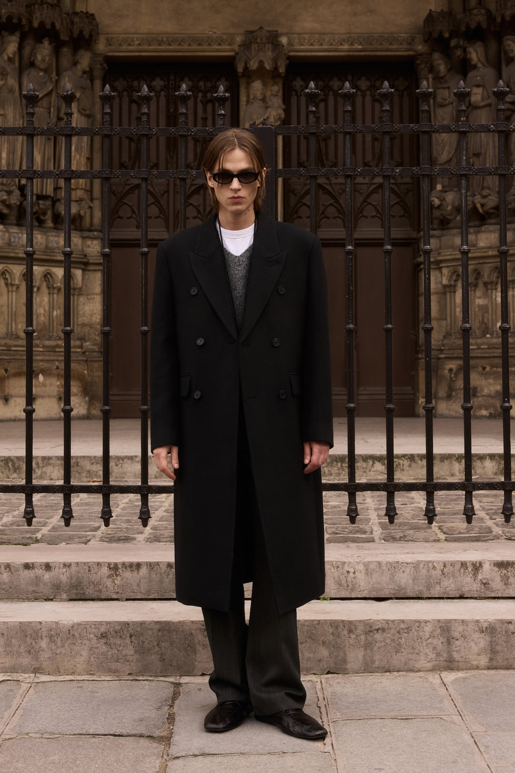 STU - Inverted Double Coat In (Black) product image 1 | TRAB K-Fashion Australia