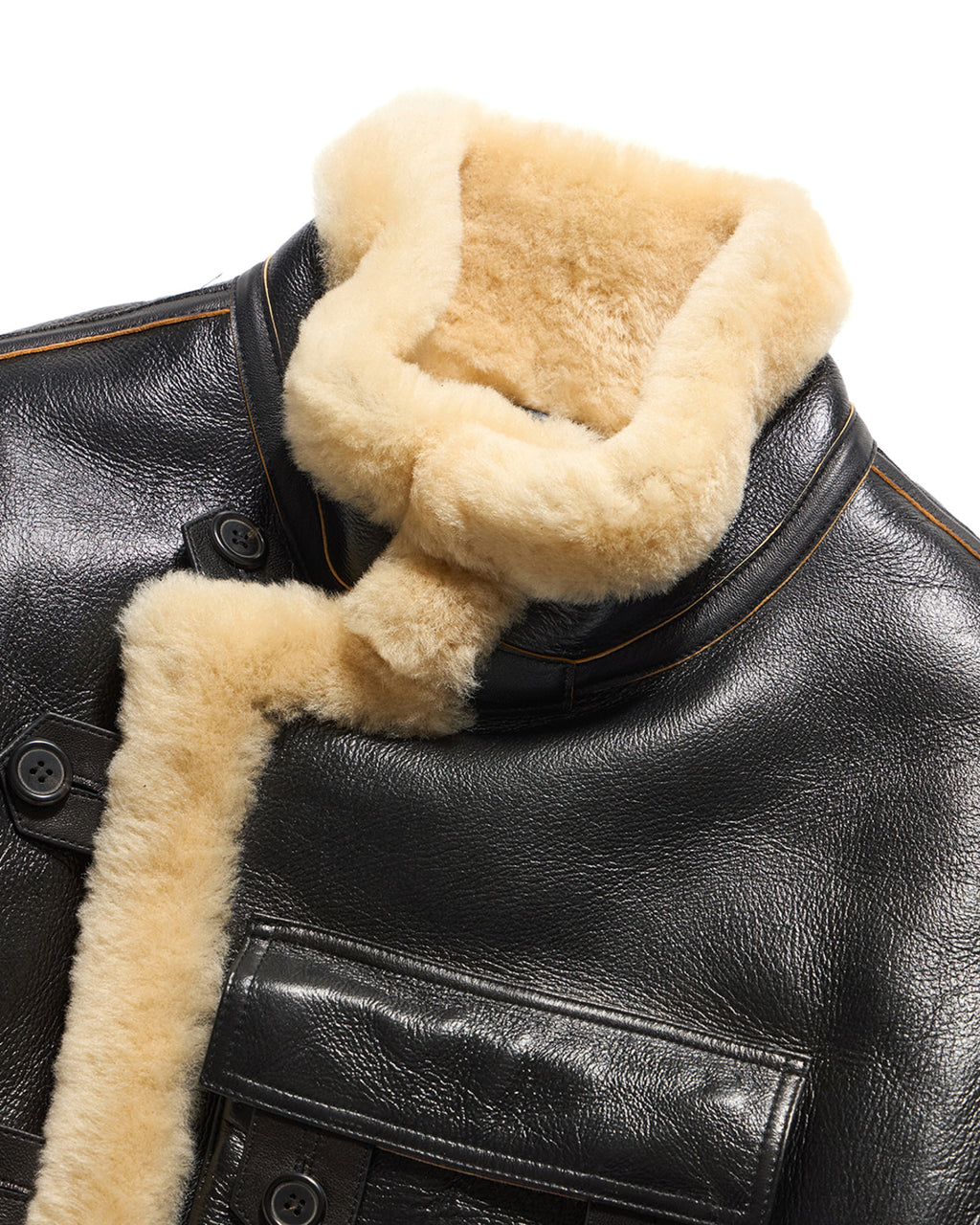Eastlogue - Shearling Motorcycle Jumper (Black) product image 7 | TRAB K-Fashion Australia