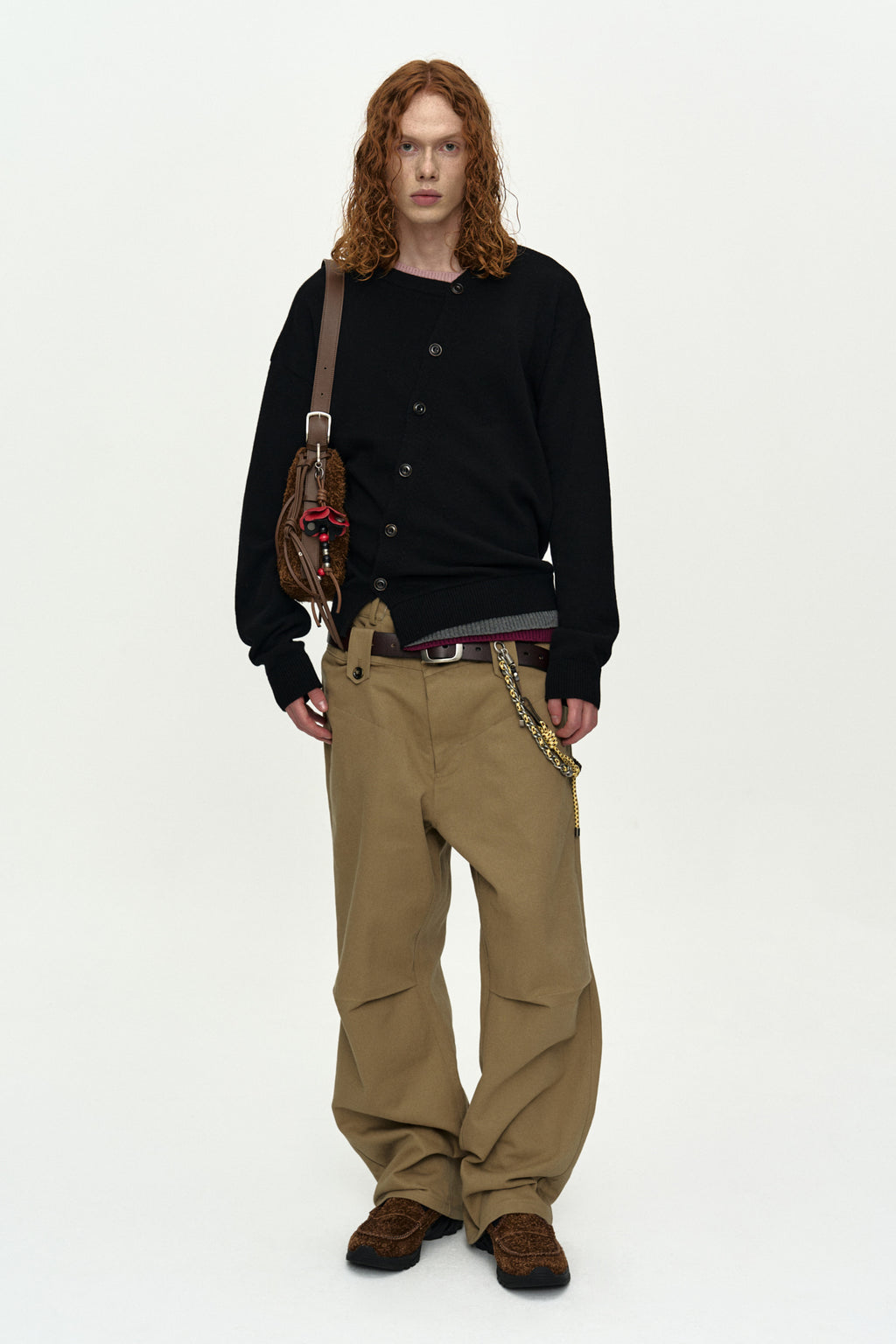 Andersson Bell - Double Waistband Wide-Leg Trousers (Beige) product image 8 | TRAB K-Fashion Australia