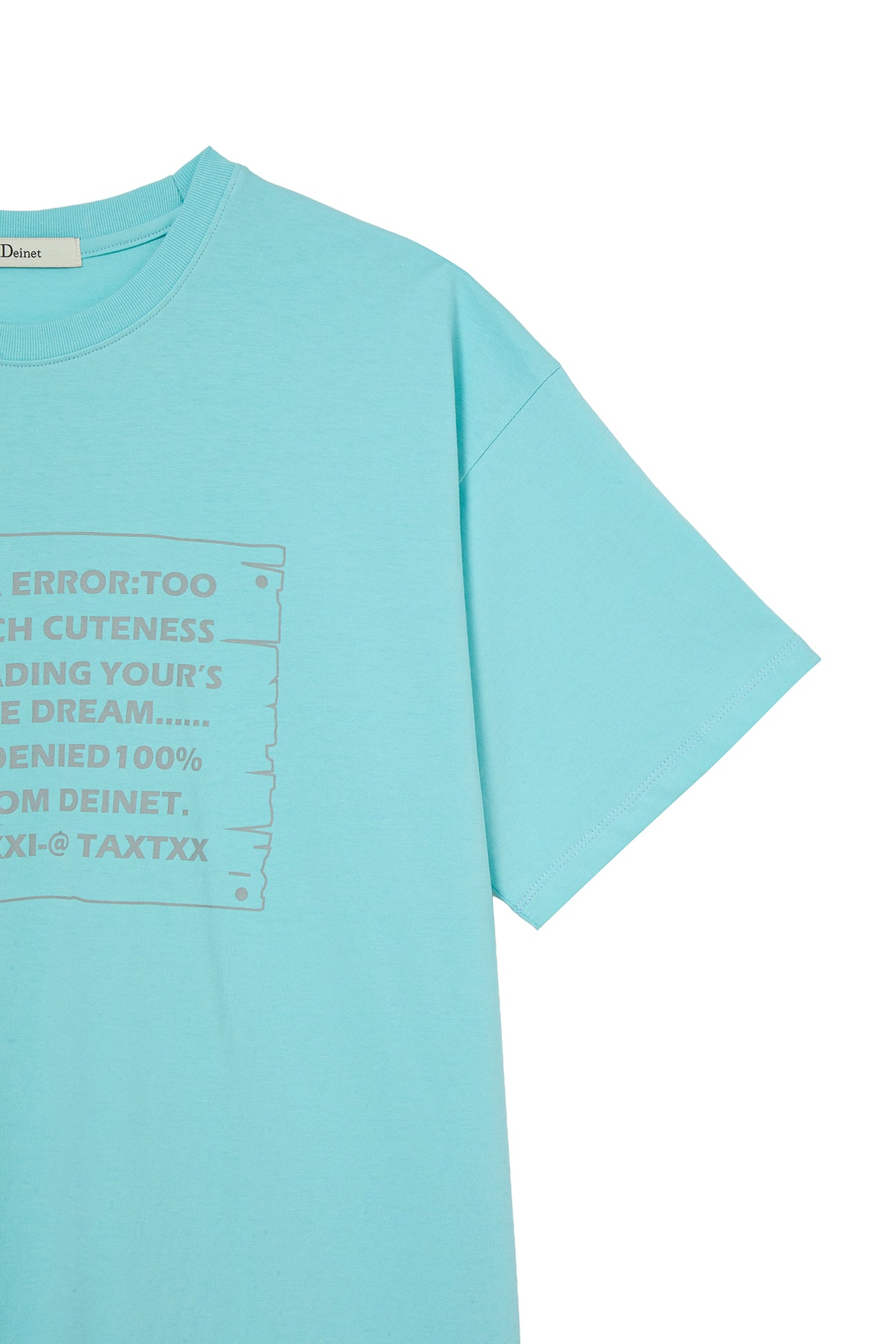 Deinet - D Lettering Graphic Oversized T-Shirt (Mint) product image 12 | TRAB K-Fashion Australia
