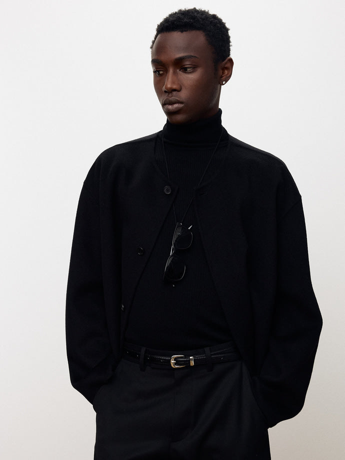 Tonywack - Hand-Made Cashmere Collarless Jacket (Black) product image 6 | TRAB K-Fashion Australia