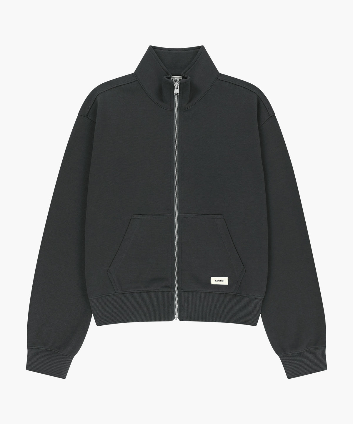 Marithe & Francois Girbaud - Basic High Neck Zipup (Charcoal) product image 6 | TRAB K-Fashion Australia