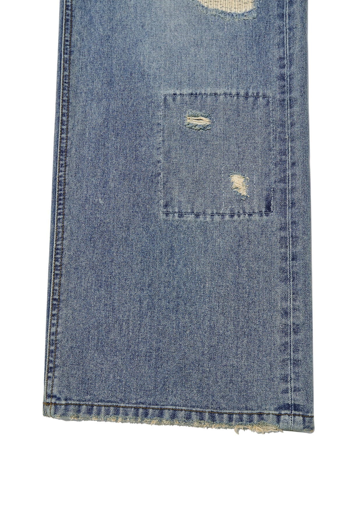Matin Kim - Destroyed Vintage Wide Denim Pants (Light Blue) product image 5 | TRAB K-Fashion Australia