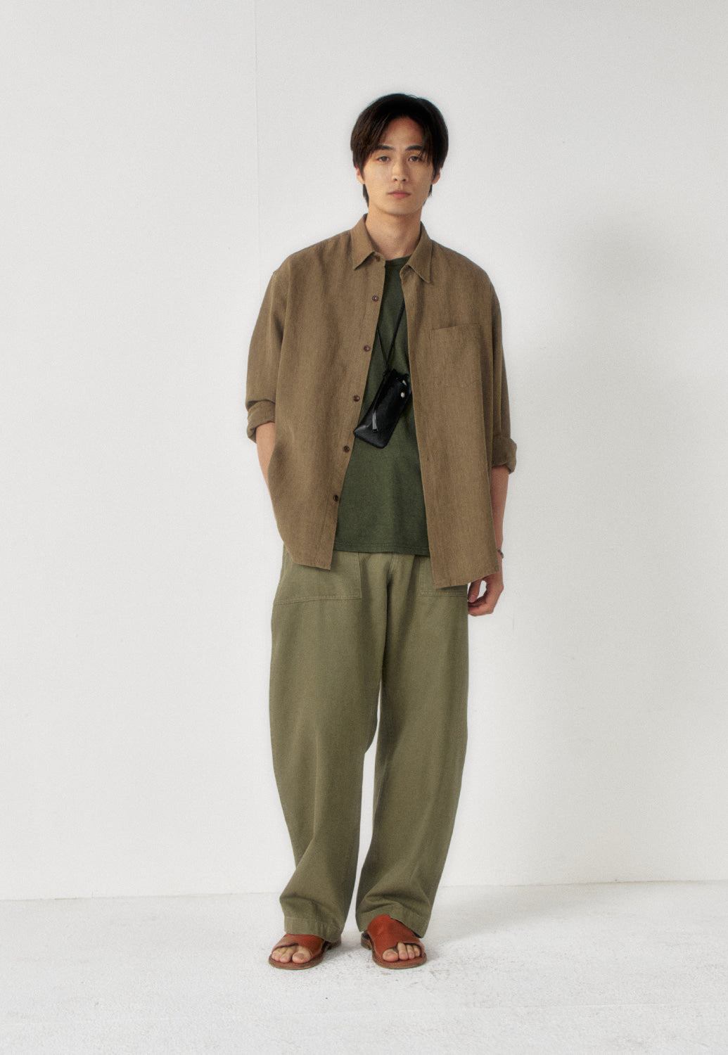 Art if acts - Washed Linen Shirt (Khaki) product image 2 | TRAB K-Fashion Australia