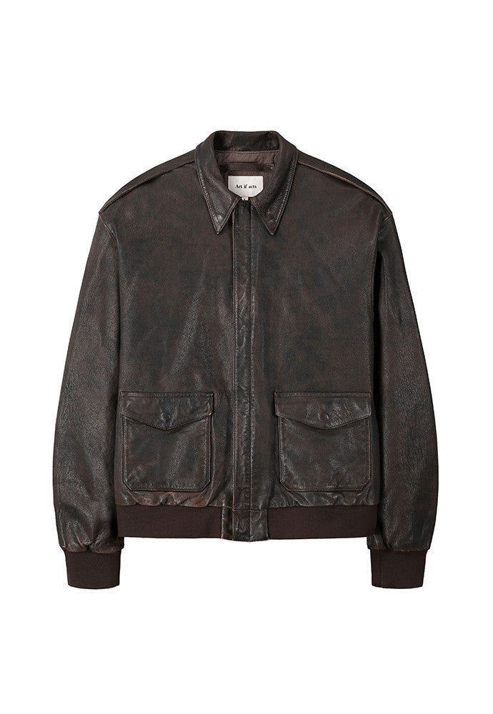 Art if acts - Washed Goat Leather A2 Jacket (Brown) product image 6 | TRAB K-Fashion Australia