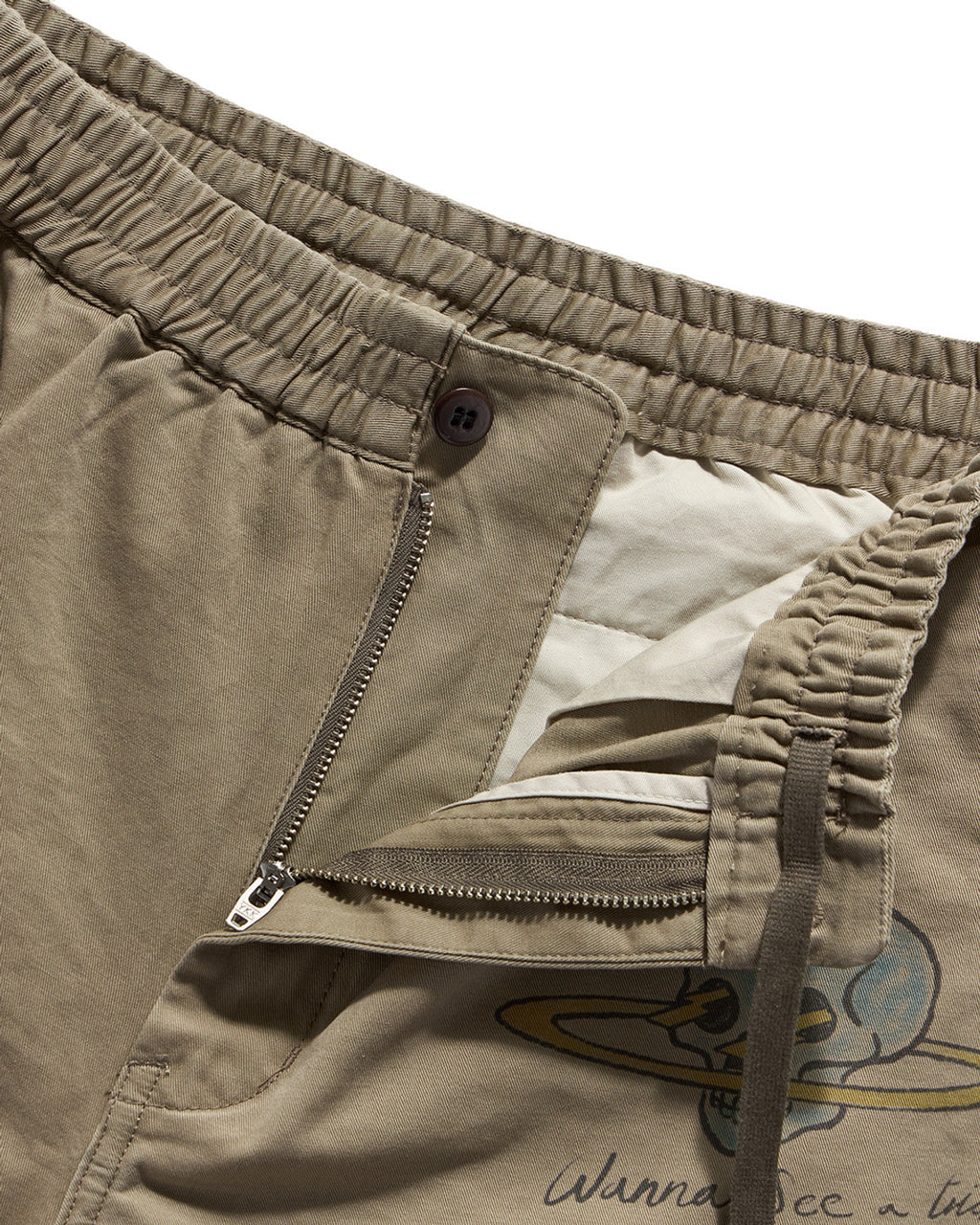 Eastlogue - Felix Vintage Printing Easy Shorts (Beige) product image 3 | TRAB K-Fashion Australia