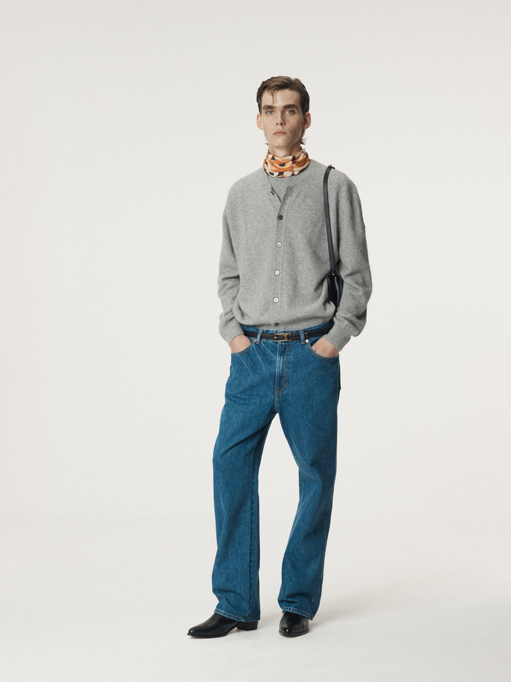 Recto - Crew Neck Layered Cardigan Knit Top (Melange Grey) product image 4 | TRAB K-Fashion Australia