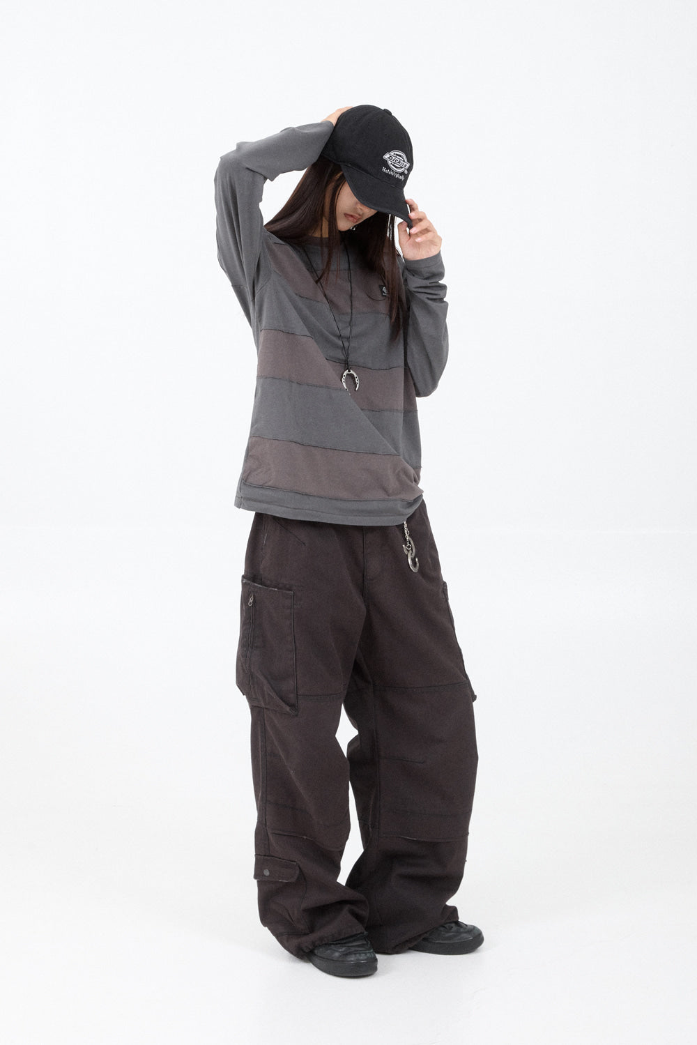 Hatchingroom - Zip Cargo Work Pants (Bleached Purple Brown) product image 8 | TRAB K-Fashion Australia