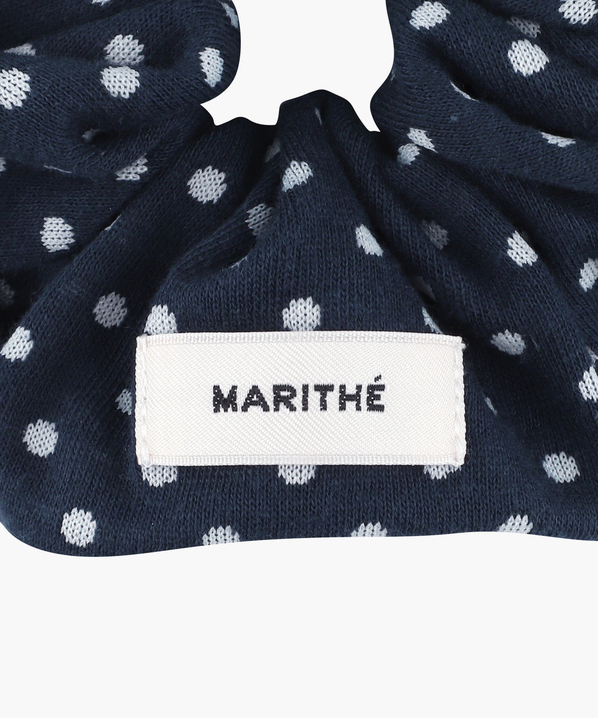 Marithe & Francois Girbaud - Basic Cotton Scrunchie (Navy Dot) product image 3 | TRAB K-Fashion Australia