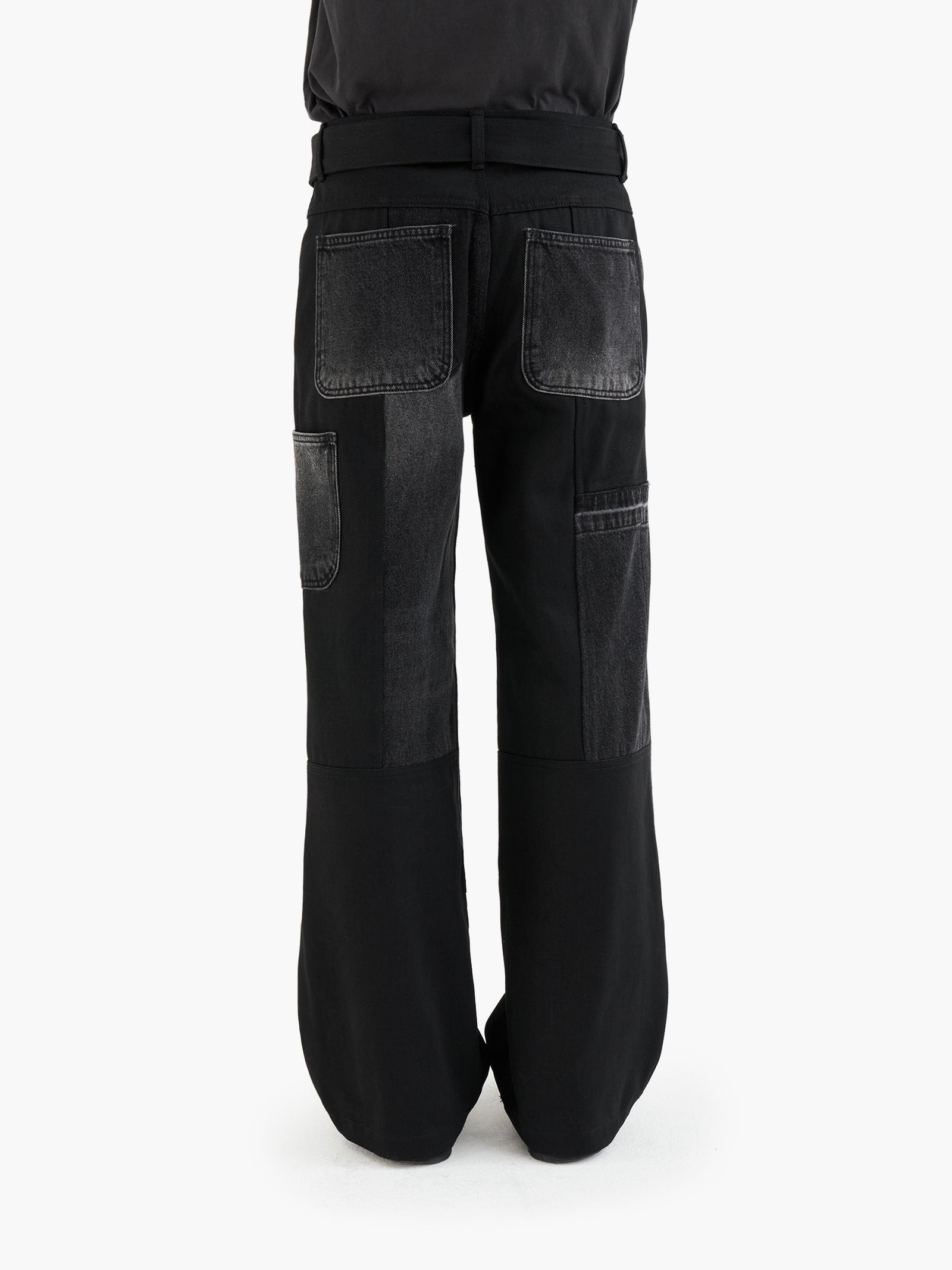 Jiyong Kim - Re-worked Denim Trousers (Black) product image 4 | TRAB K-Fashion Australia