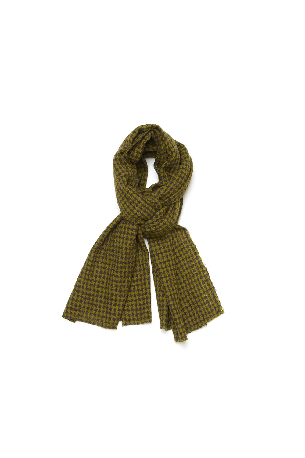 Hatchingroom - Houndstooth Check Wool Muffler (Green) product image 1 | TRAB K-Fashion Australia