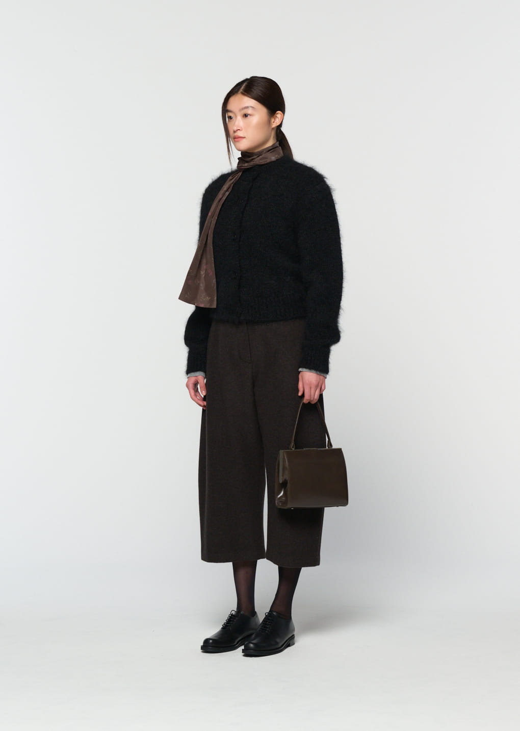Amomento - mohair bulky cardigan (Black) product image 7 | TRAB K-Fashion Australia