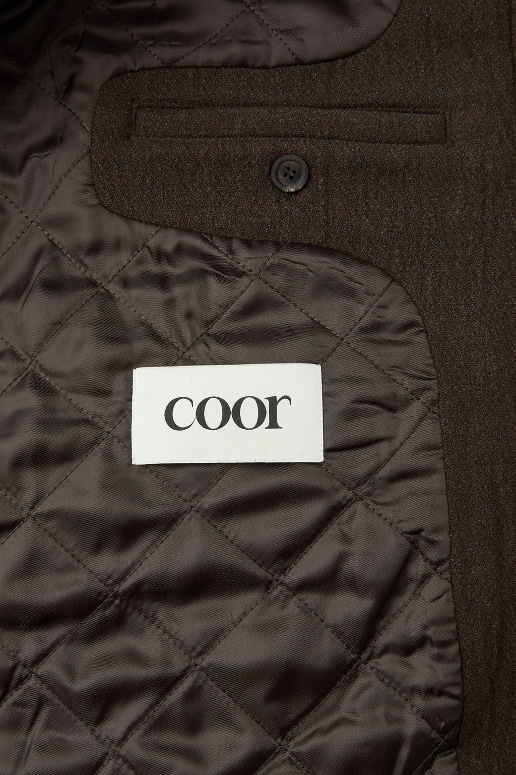 Coor - Trimming Leather Patchwork Coat (Dark Green) product image 8 | TRAB K-Fashion Australia