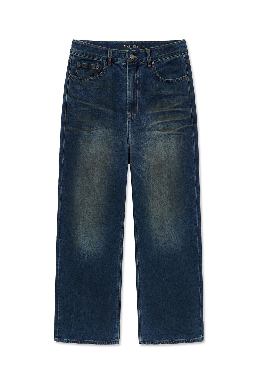 Matin Kim - Dirty Washed Denim Pants (Blue) product image 1 | TRAB K-Fashion Australia