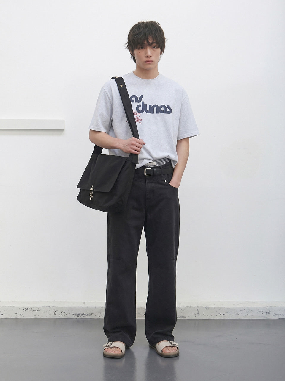 Kijun - Canvas Cross Bag (Black) product image 4 | TRAB K-Fashion Australia
