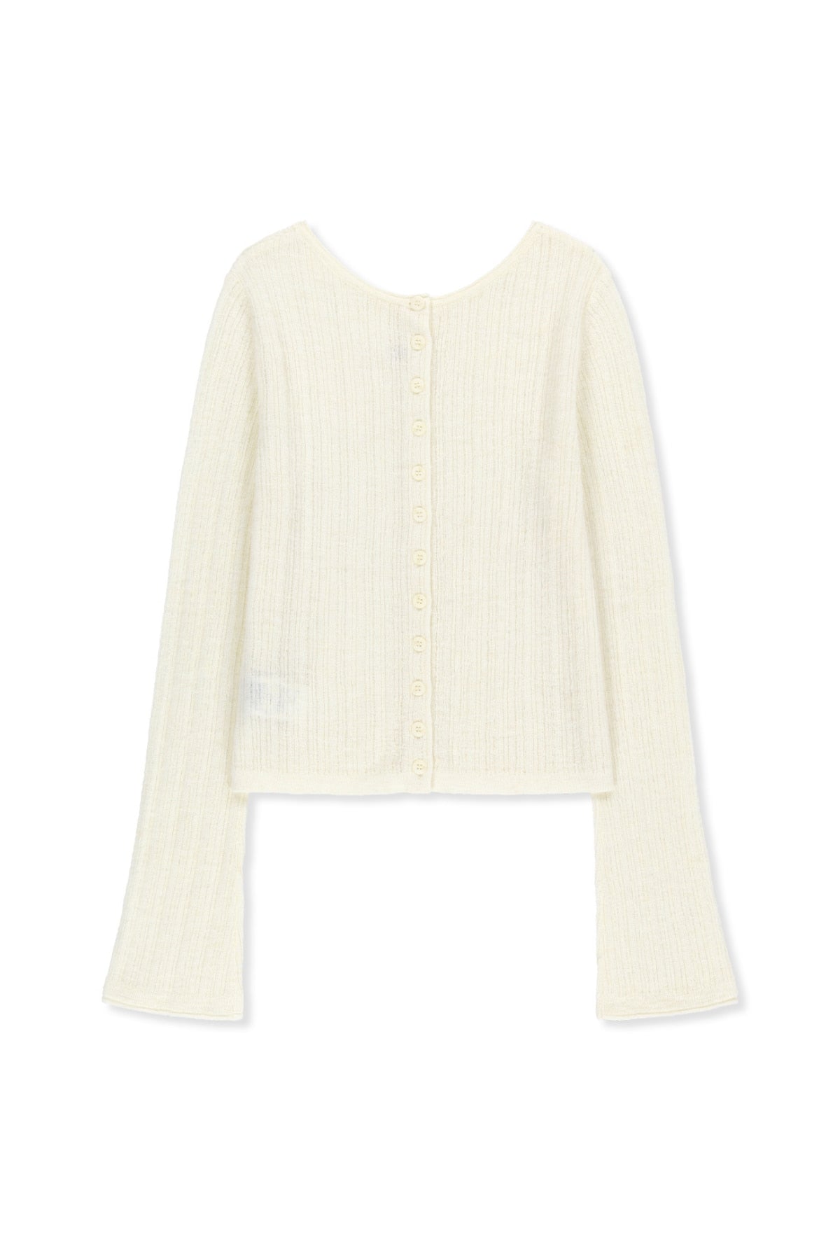 Matin Kim - Two Way Texture Knit Top (Ivory) product image 1 | TRAB K-Fashion Australia