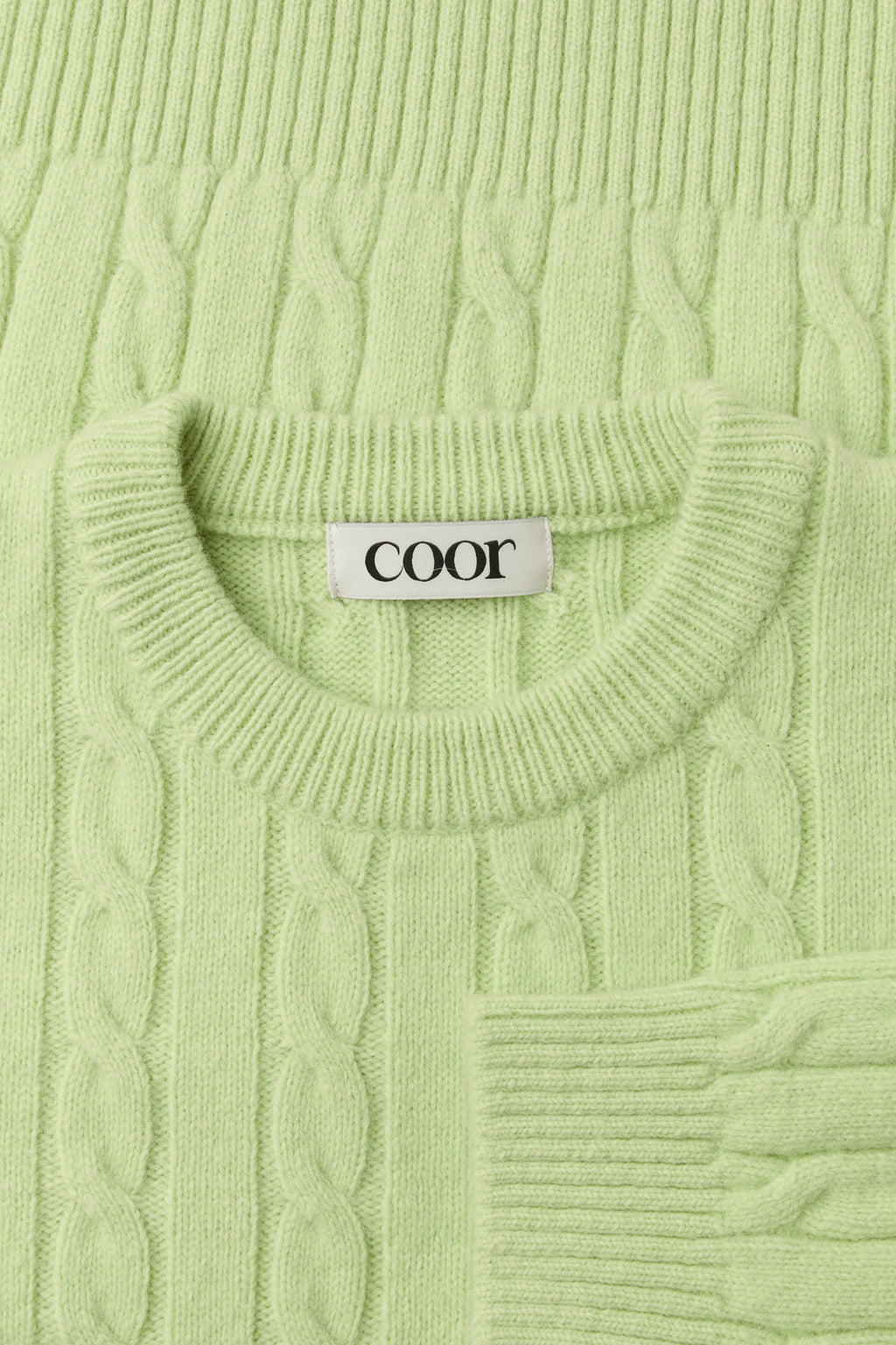 Coor - Alpaca Blend Cable Sweater (Lime Green) product image 5 | TRAB K-Fashion Australia