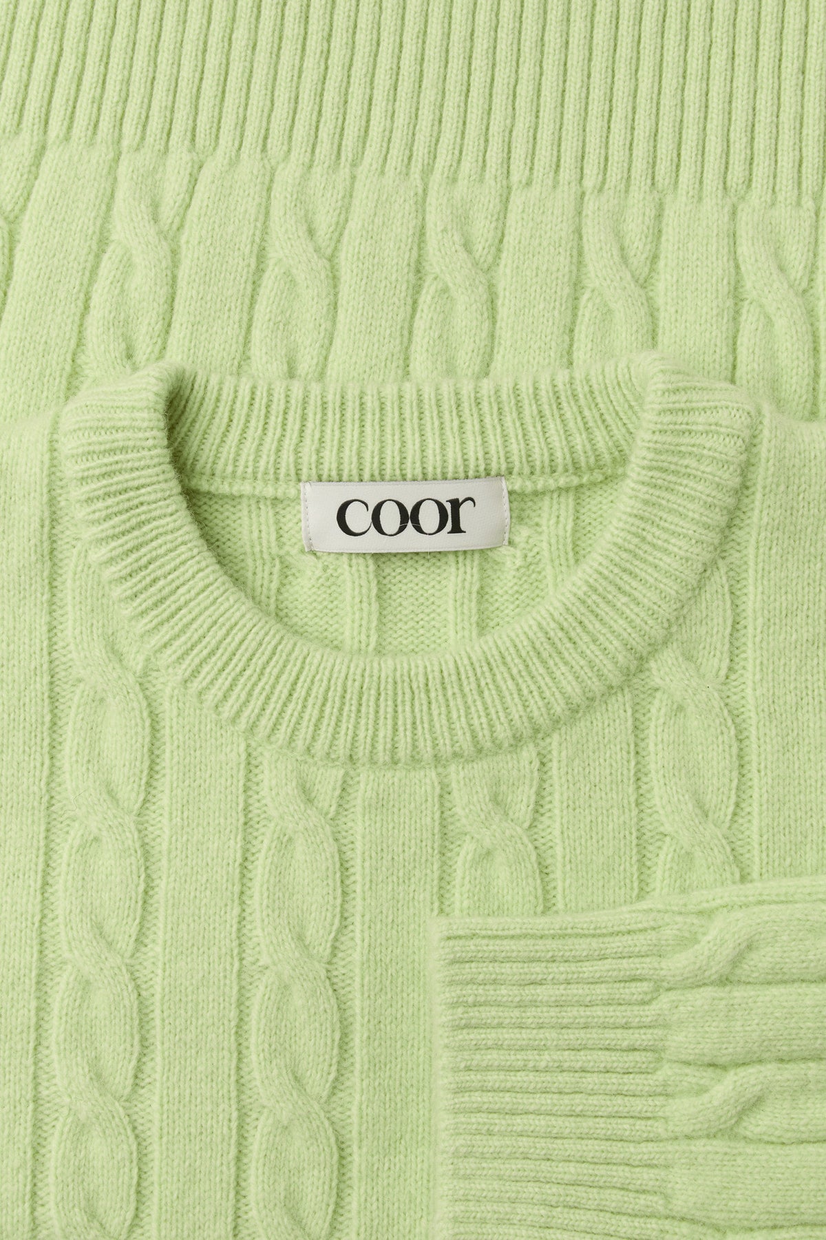 Coor - Alpaca Blend Cable Sweater (Lime Green) product image 5 | TRAB K-Fashion Australia