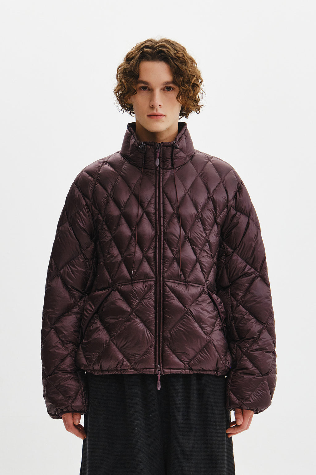 Matin Kim - Mix Quilted Light Down Jumper (Purple) product image 6 | TRAB K-Fashion Australia