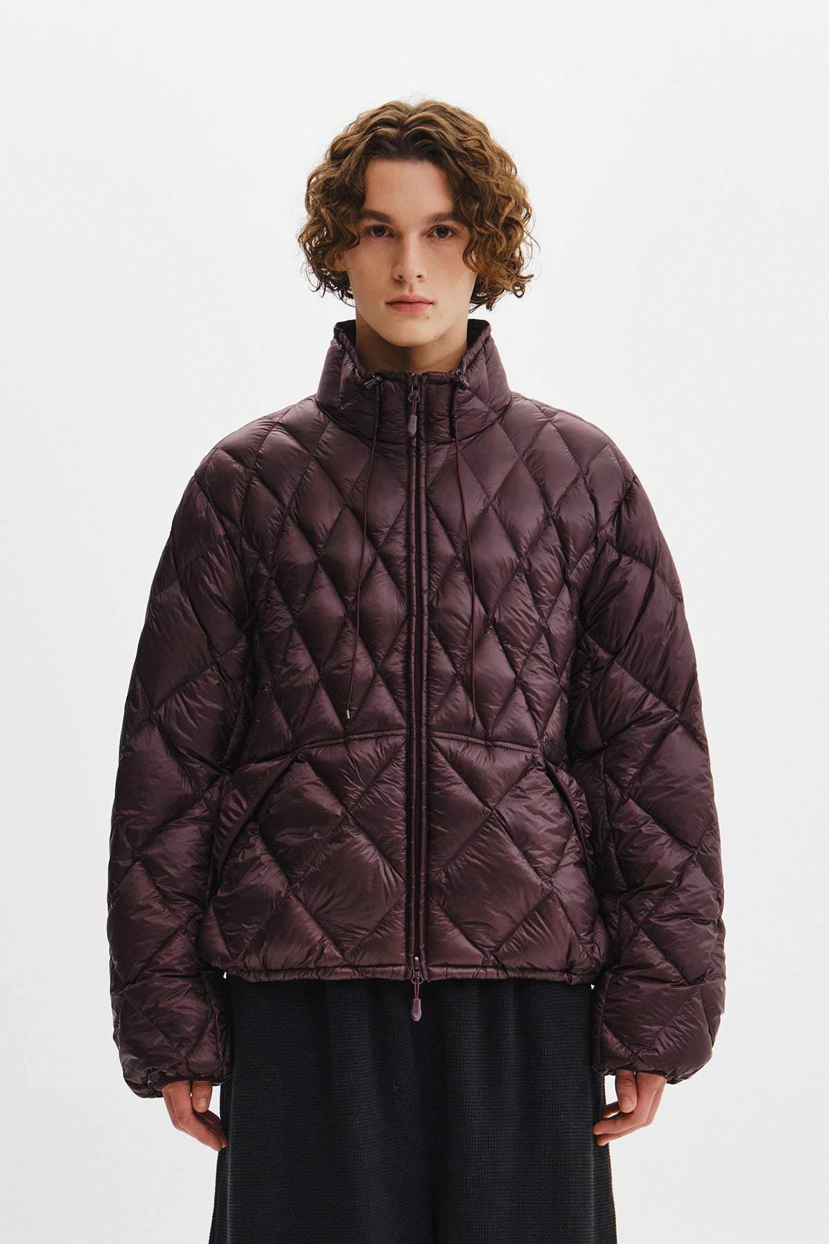 Matin Kim - Mix Quilted Light Down Jumper (Purple) product image 6 | TRAB K-Fashion Australia