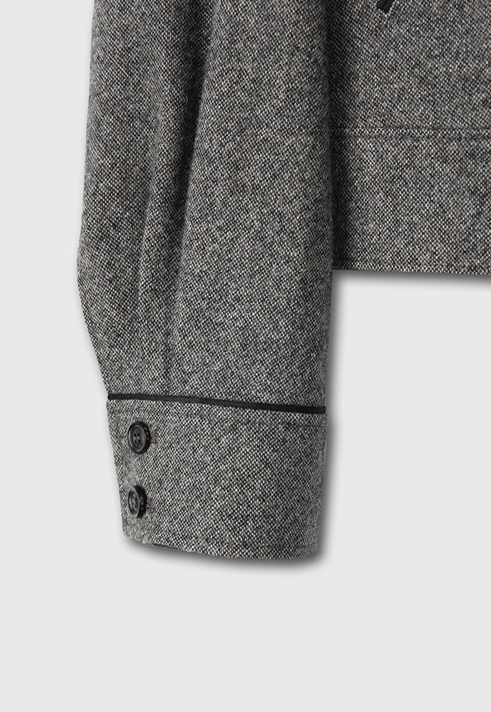 Tonywack - Caviar Wool Flannel Piping Western Jacket (Tweed Grey) product image 14 | TRAB K-Fashion Australia
