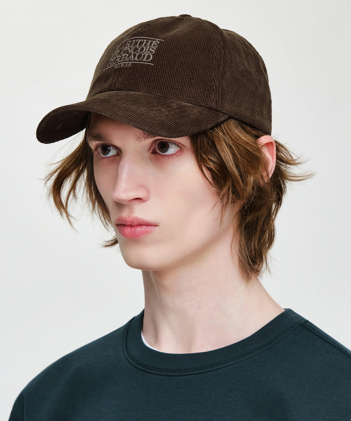 Marithe & Francois Girbaud - Corduroy Small Classic Logo Cap (Brown) product image 5 | TRAB K-Fashion Australia