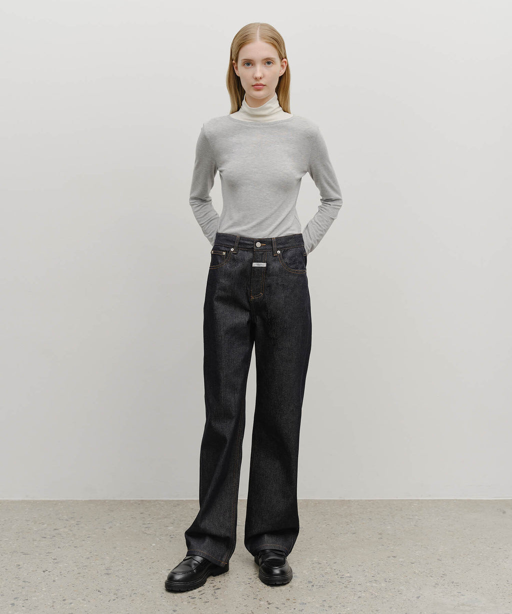 Marithe & Francois Girbaud - Straight Fit Raw Denim Pants (Blue) product image 3 | TRAB K-Fashion Australia