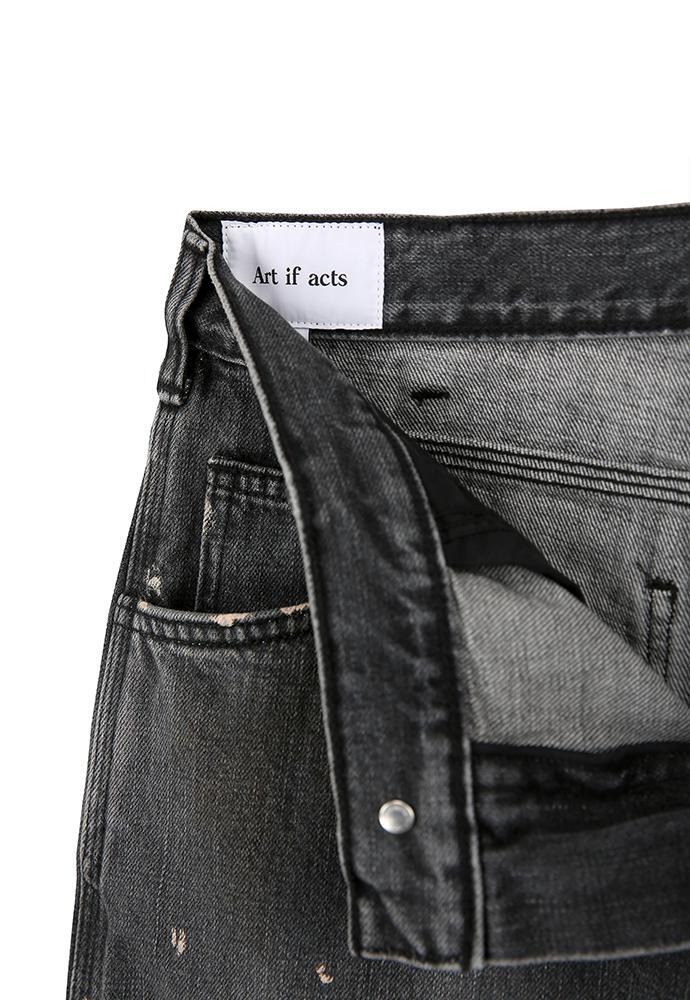 Art if acts - Oil Washed Denim Carpenter Pants (Used Black) product image 12 | TRAB K-Fashion Australia