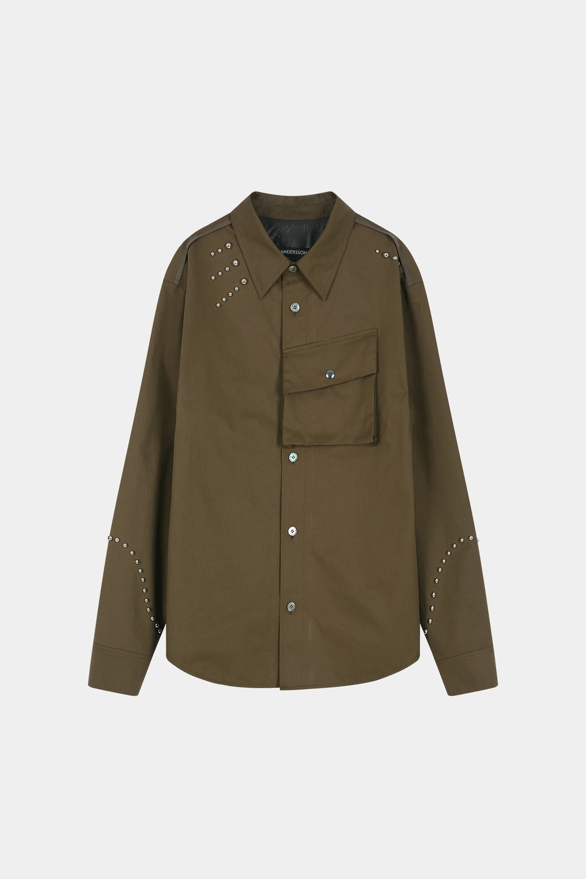 Andersson Bell - Roghen Studded Shirt (Brown) product image 10 | TRAB K-Fashion Australia