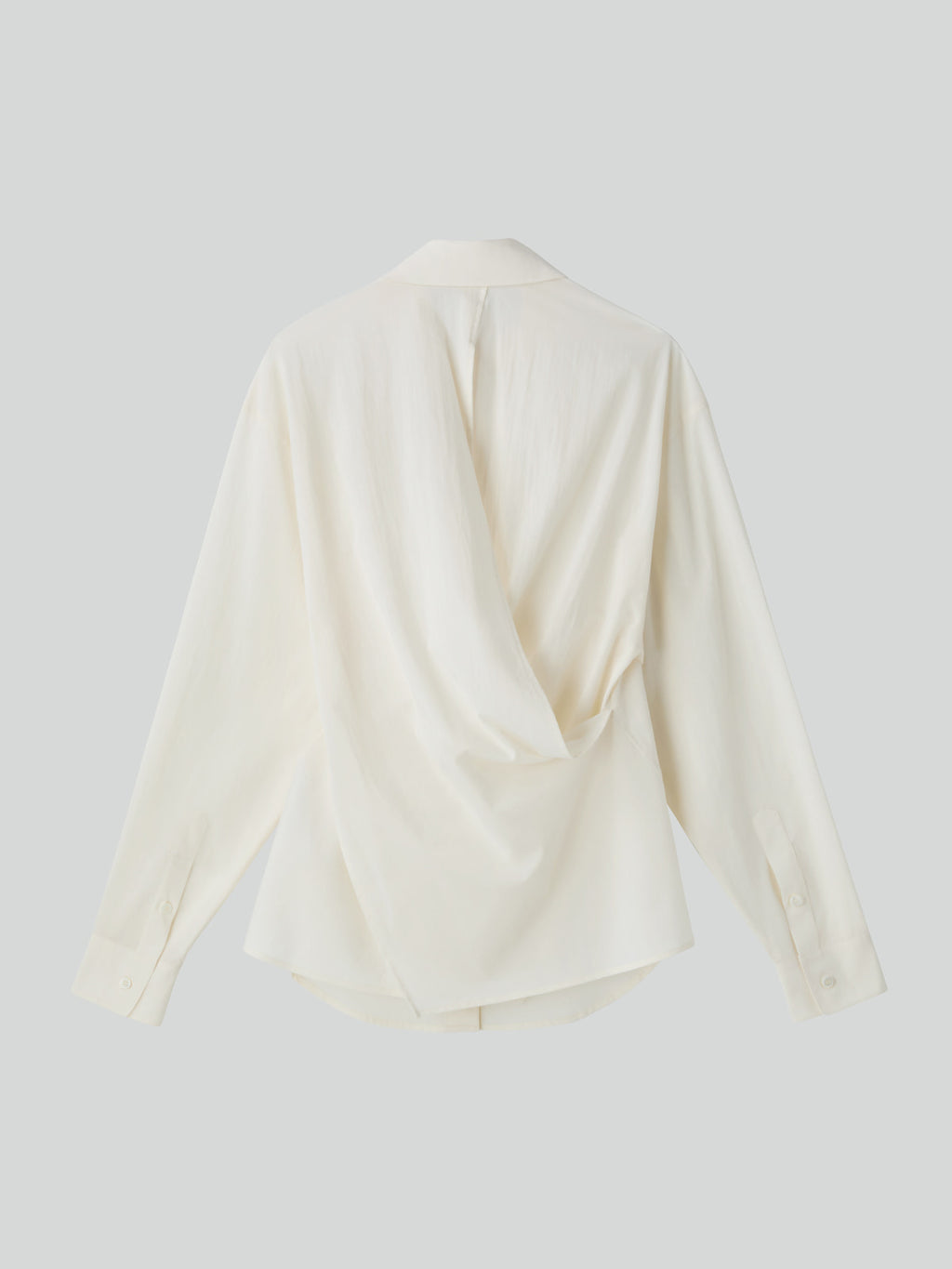 Recto - Open Back Draped Shirt (Bean Ivory) product image 2 | TRAB K-Fashion Australia