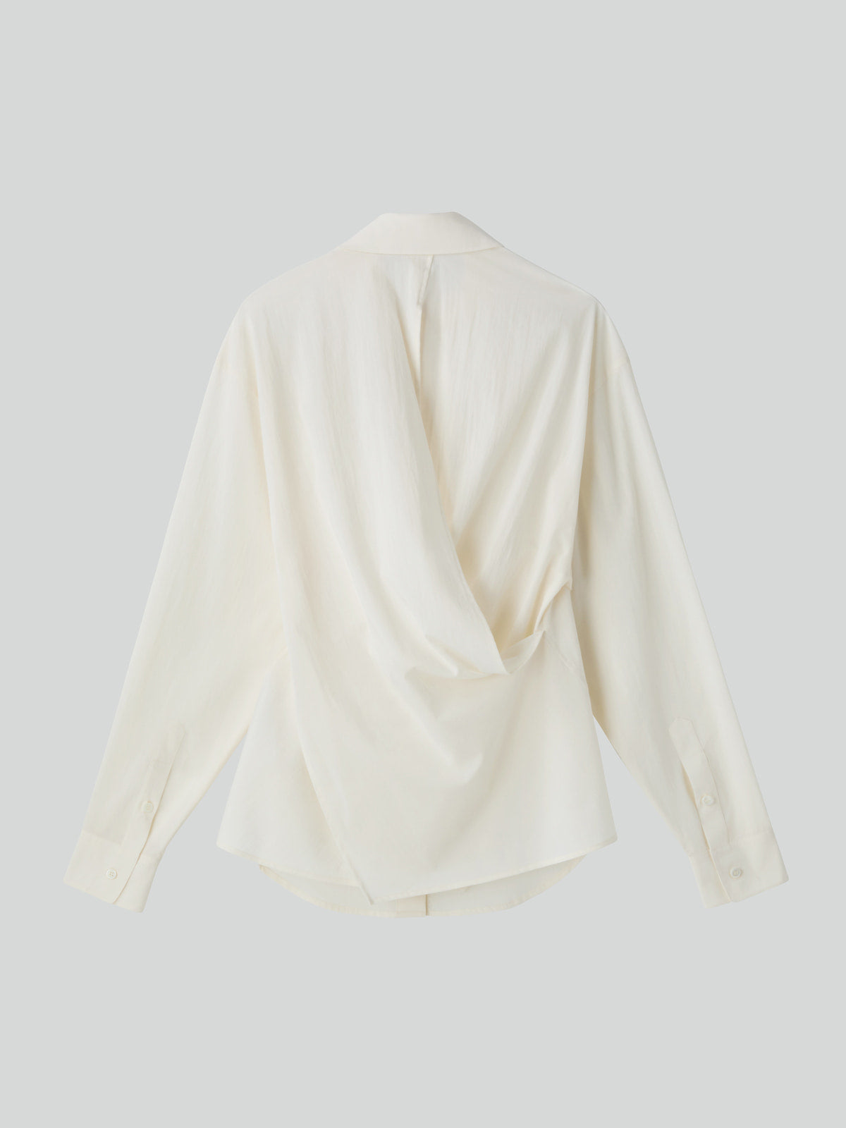 Recto - Open Back Draped Shirt (Bean Ivory) product image 2 | TRAB K-Fashion Australia