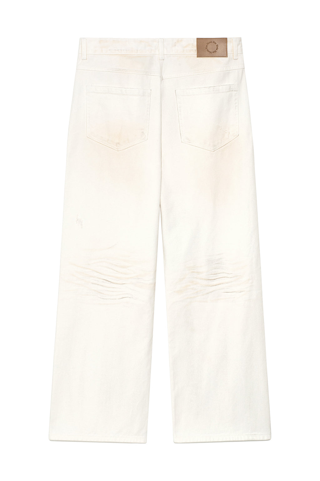 Matin Kim - Embo Washed Denim Pants (Ivory) product image 2 | TRAB K-Fashion Australia