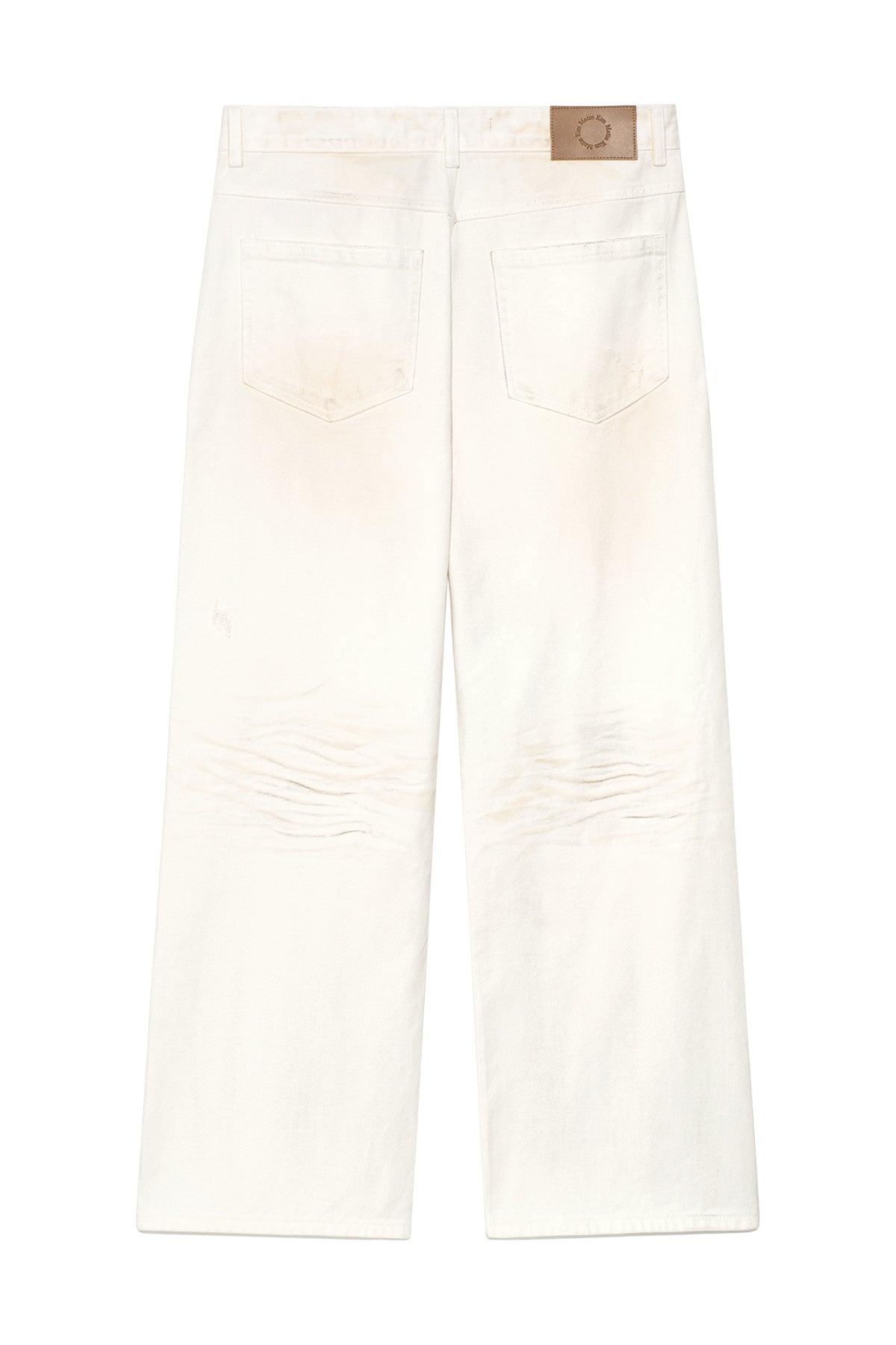 Matin Kim - Embo Washed Denim Pants (Ivory) product image 2 | TRAB K-Fashion Australia
