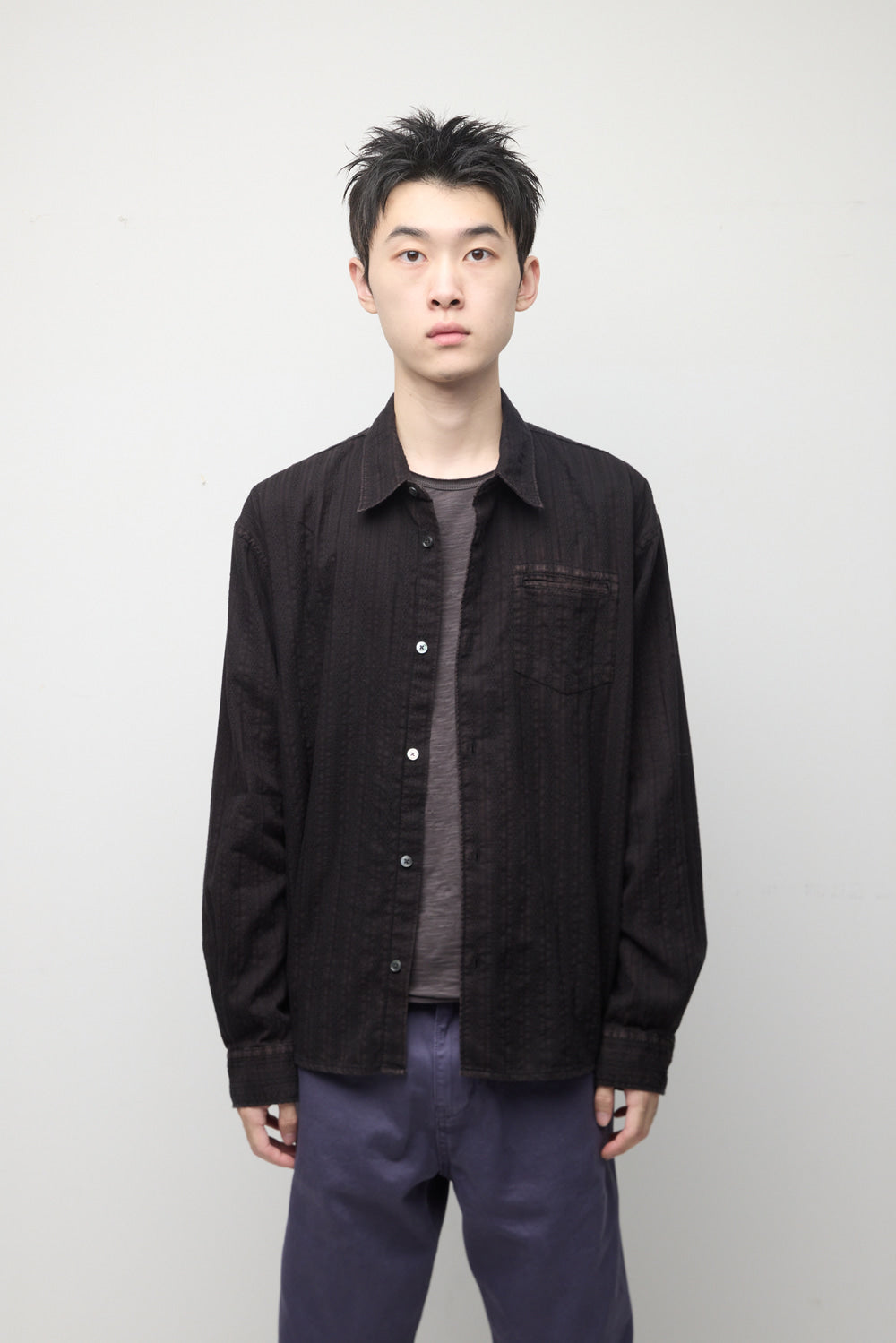 Hatchingroom - Crochet Shirt (Bleached Black) product image 10 | TRAB K-Fashion Australia