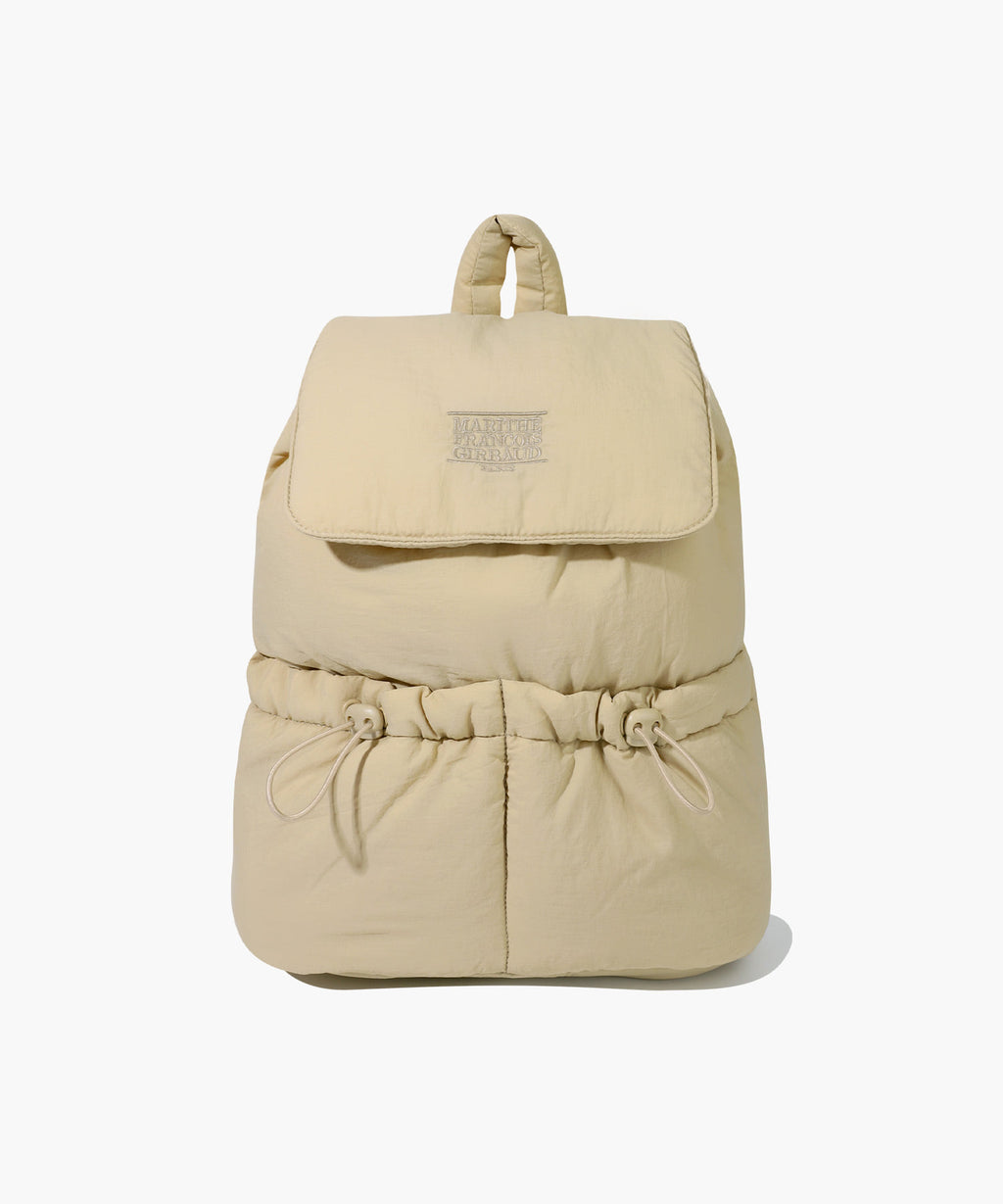 Marithe & Francois Girbaud - Classic Logo Padding Backpack (Beige) product image 1 | TRAB K-Fashion Australia