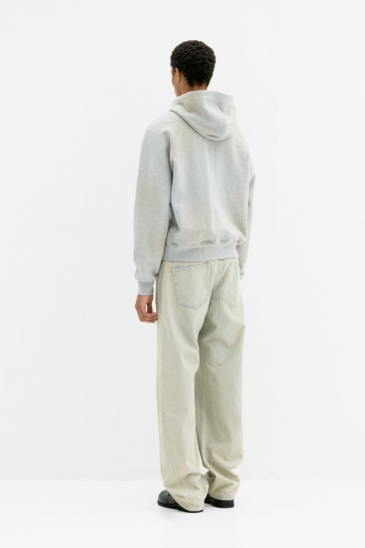 Coor - Washed Raglan Hoodie Sweat Zip Up (Melange Gray) product image 4 | TRAB K-Fashion Australia