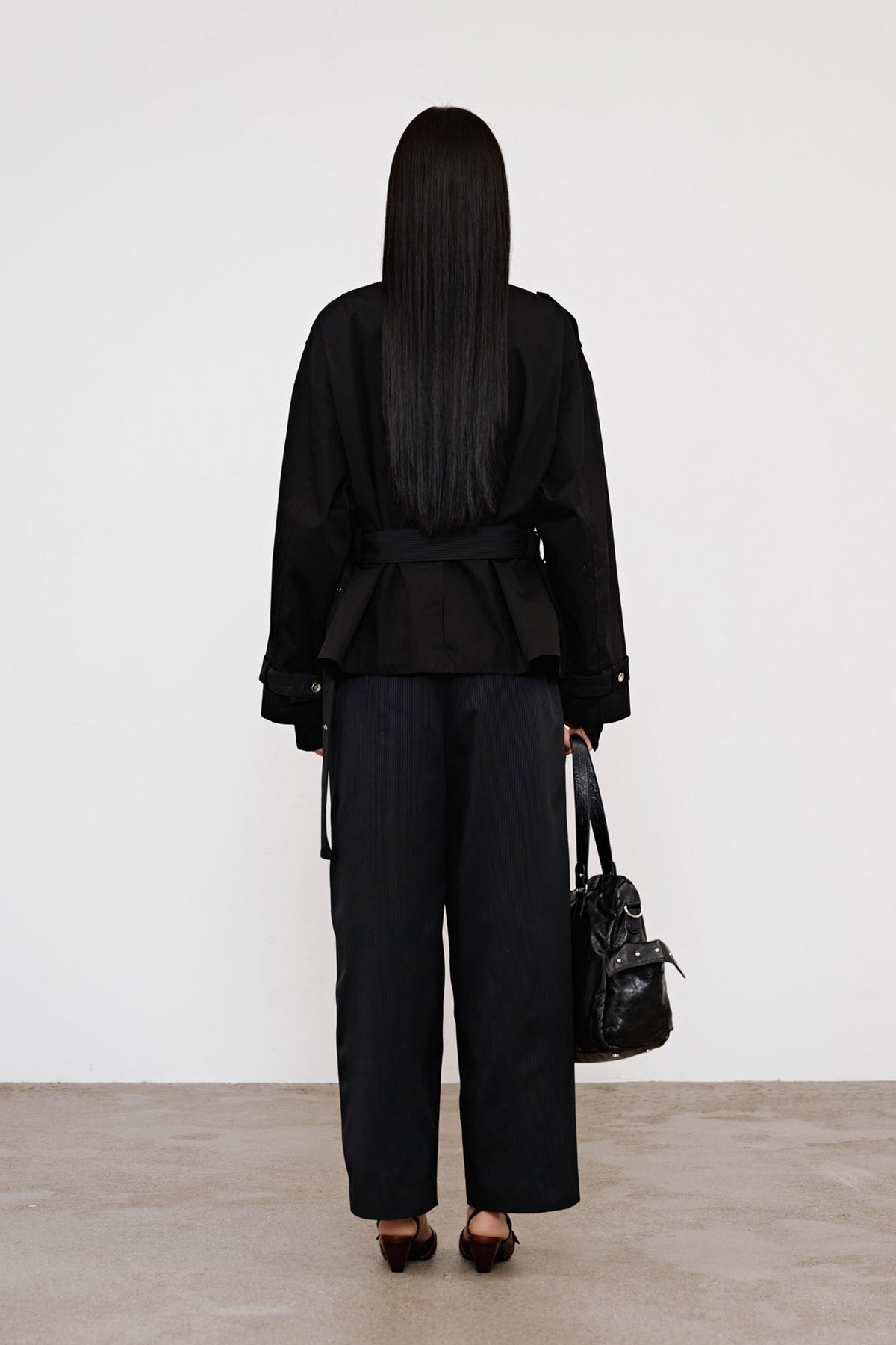 Deinet - Buckle Point Trench Jacket (Black) product image 3 | TRAB K-Fashion Australia