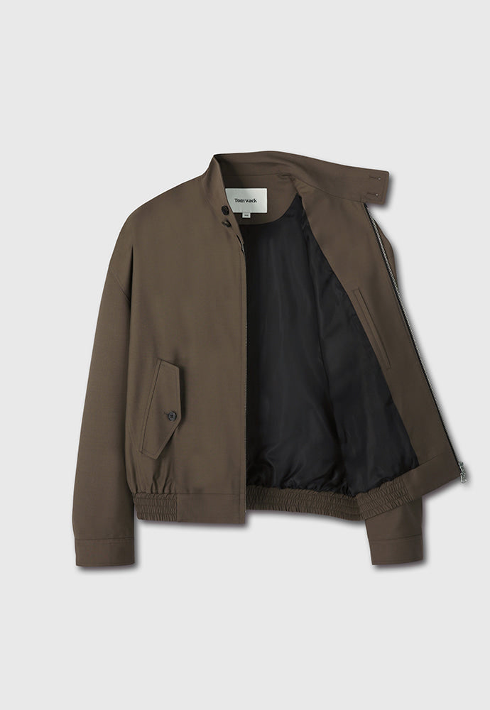 Tonywack - Tropical Wool Harrington Jacket (Dark Olive) product image 8 | TRAB K-Fashion Australia